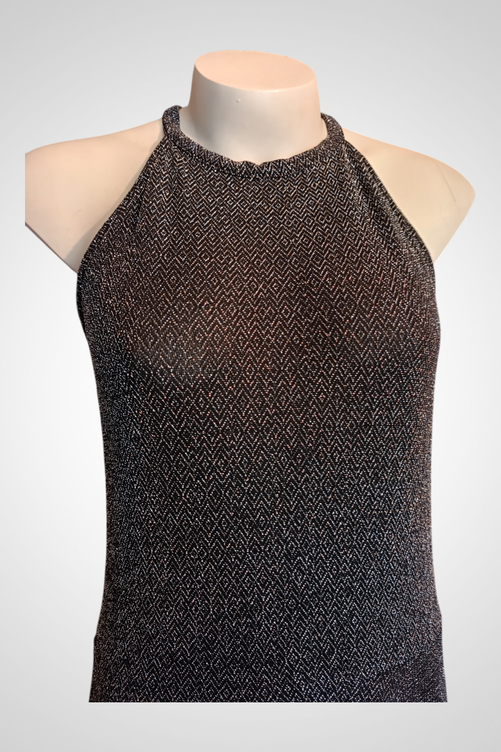 Robe Kiabi Taille XL Gris Argenté Brillante Chic