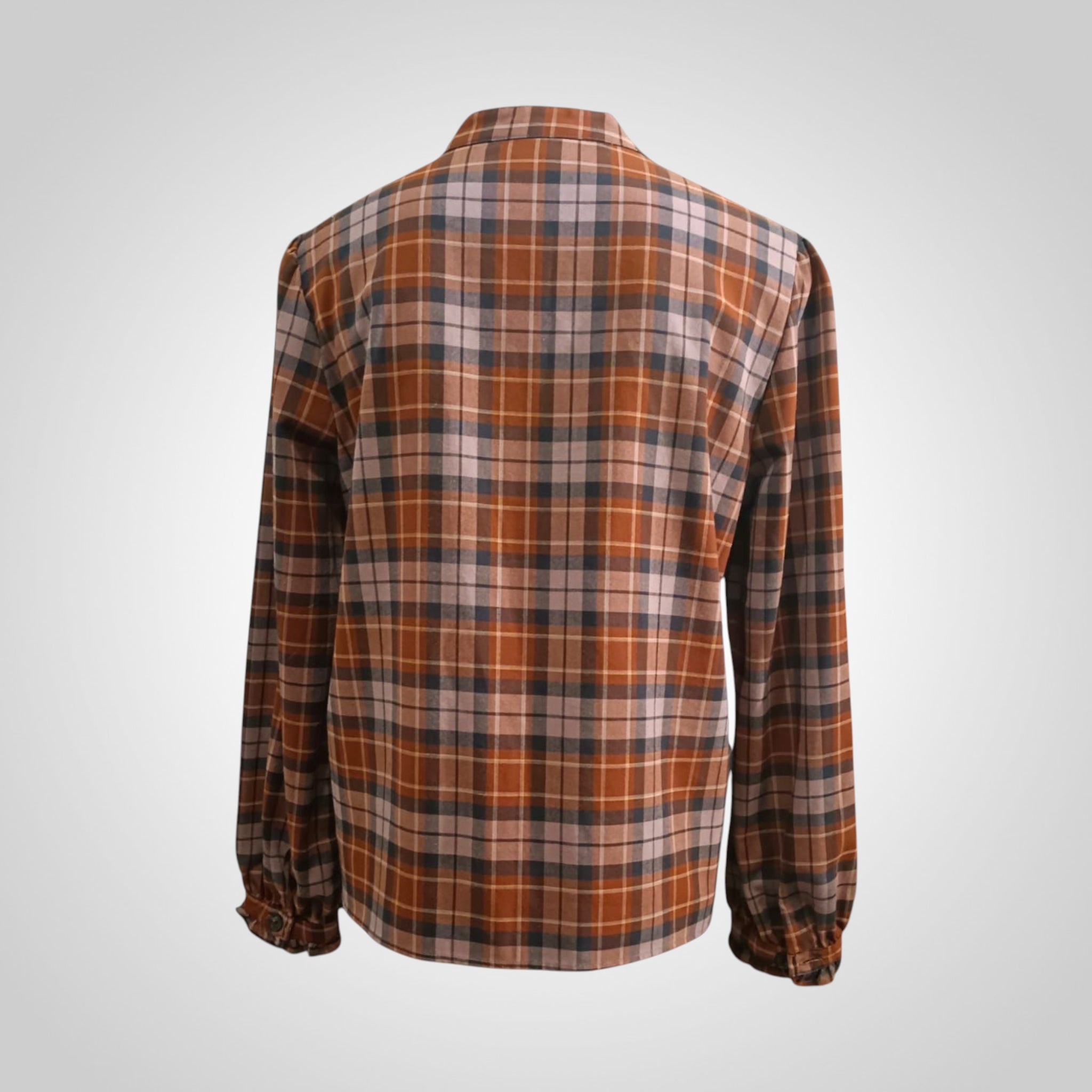 Chemise Pimkie Taille 40 Marron Carreaux Vintage