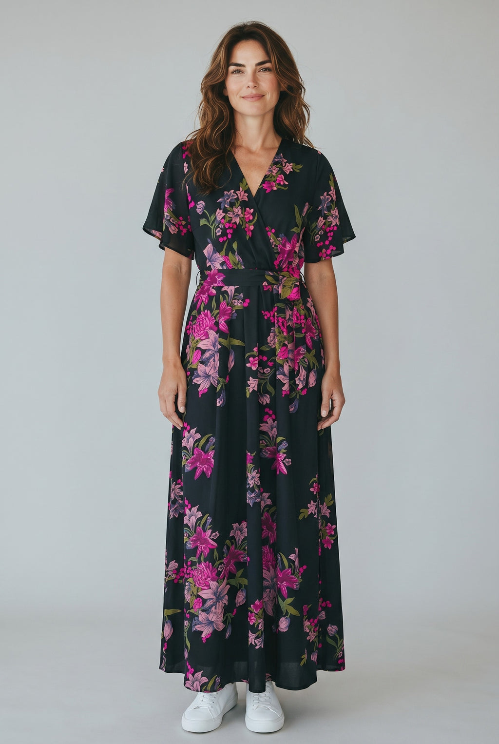 Robe femme Shein longue fluide taille L 100% polyester