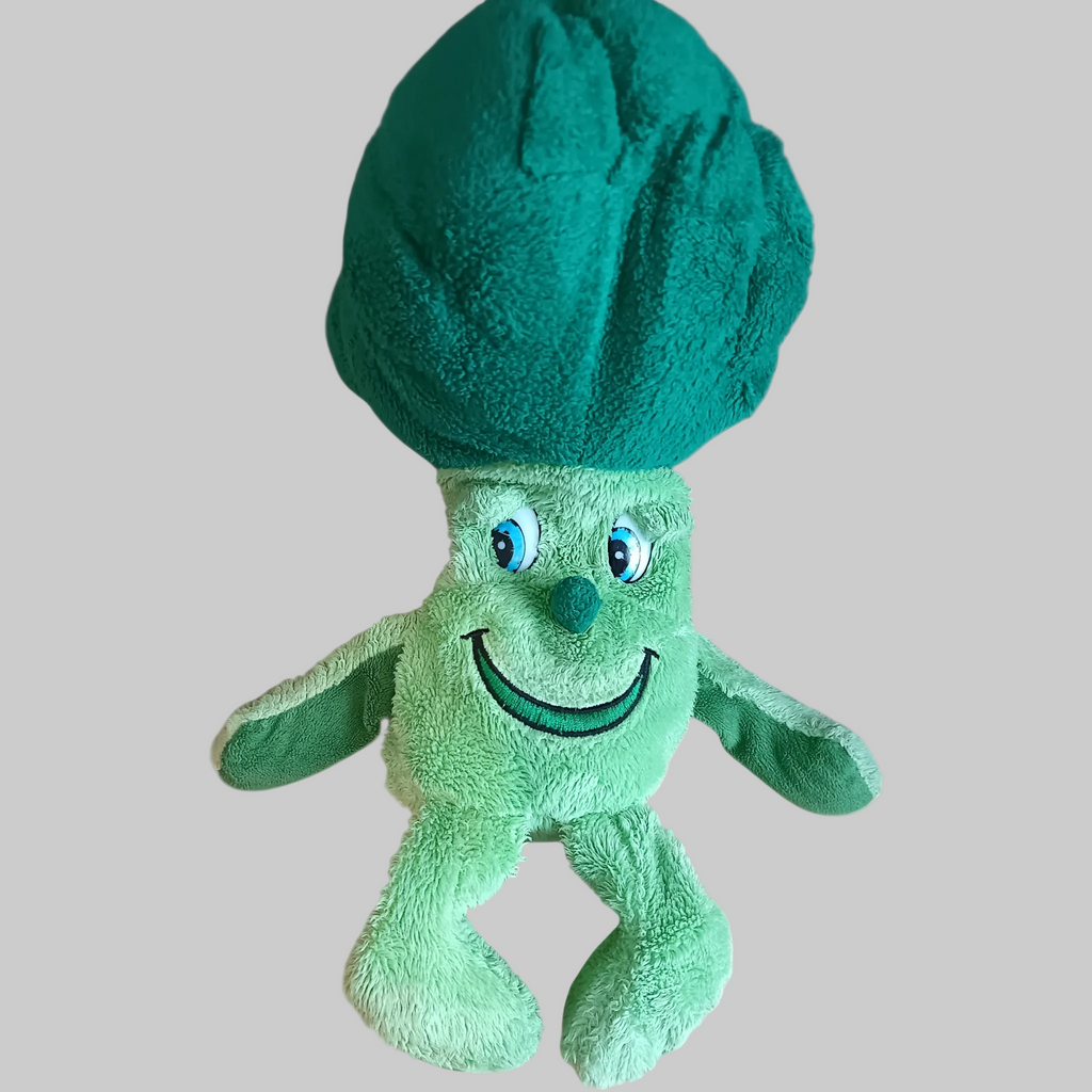 Peluche brocolis vert clair vert foncé 34 cm