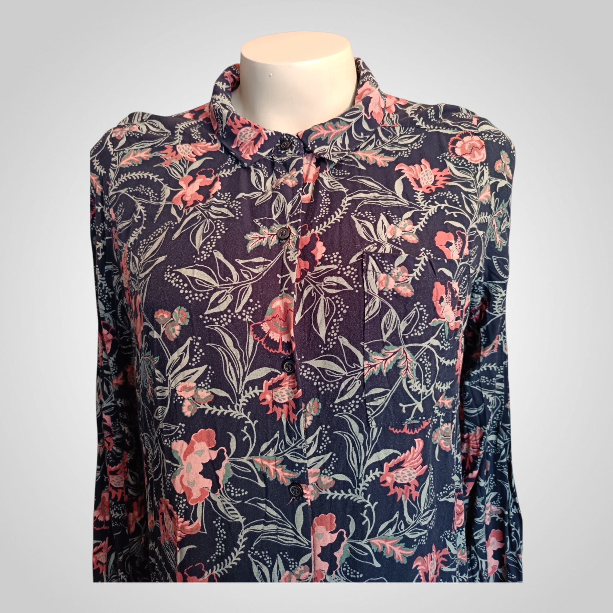 Robe Chemise De Nuit Kiabi L Bleu Marine Motifs