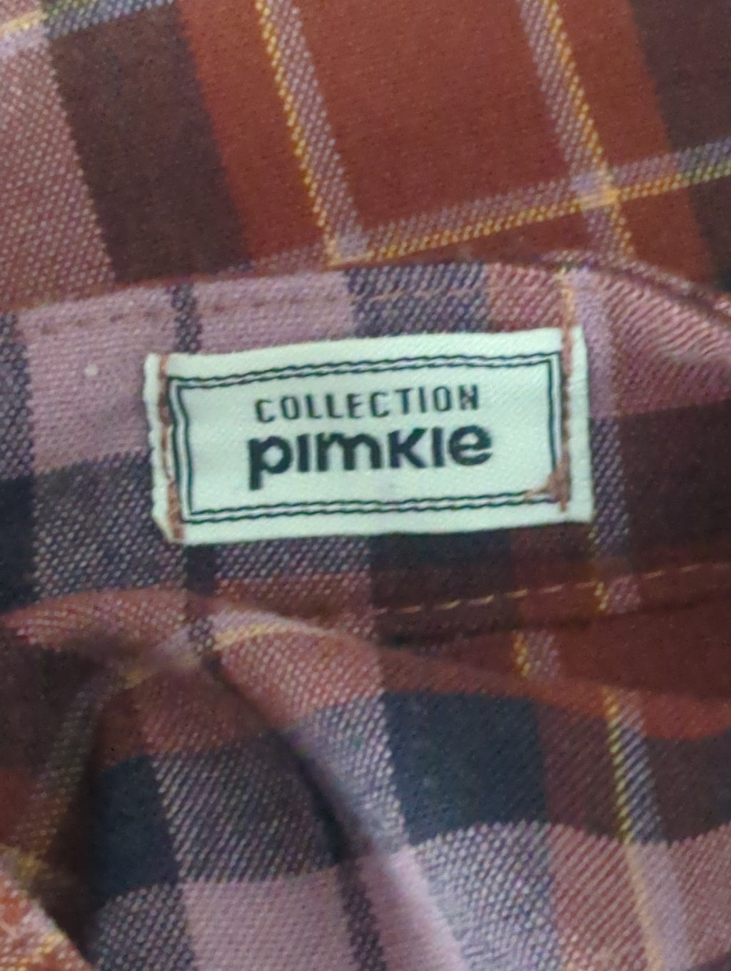 Chemise Pimkie Taille 40 Marron Carreaux Vintage