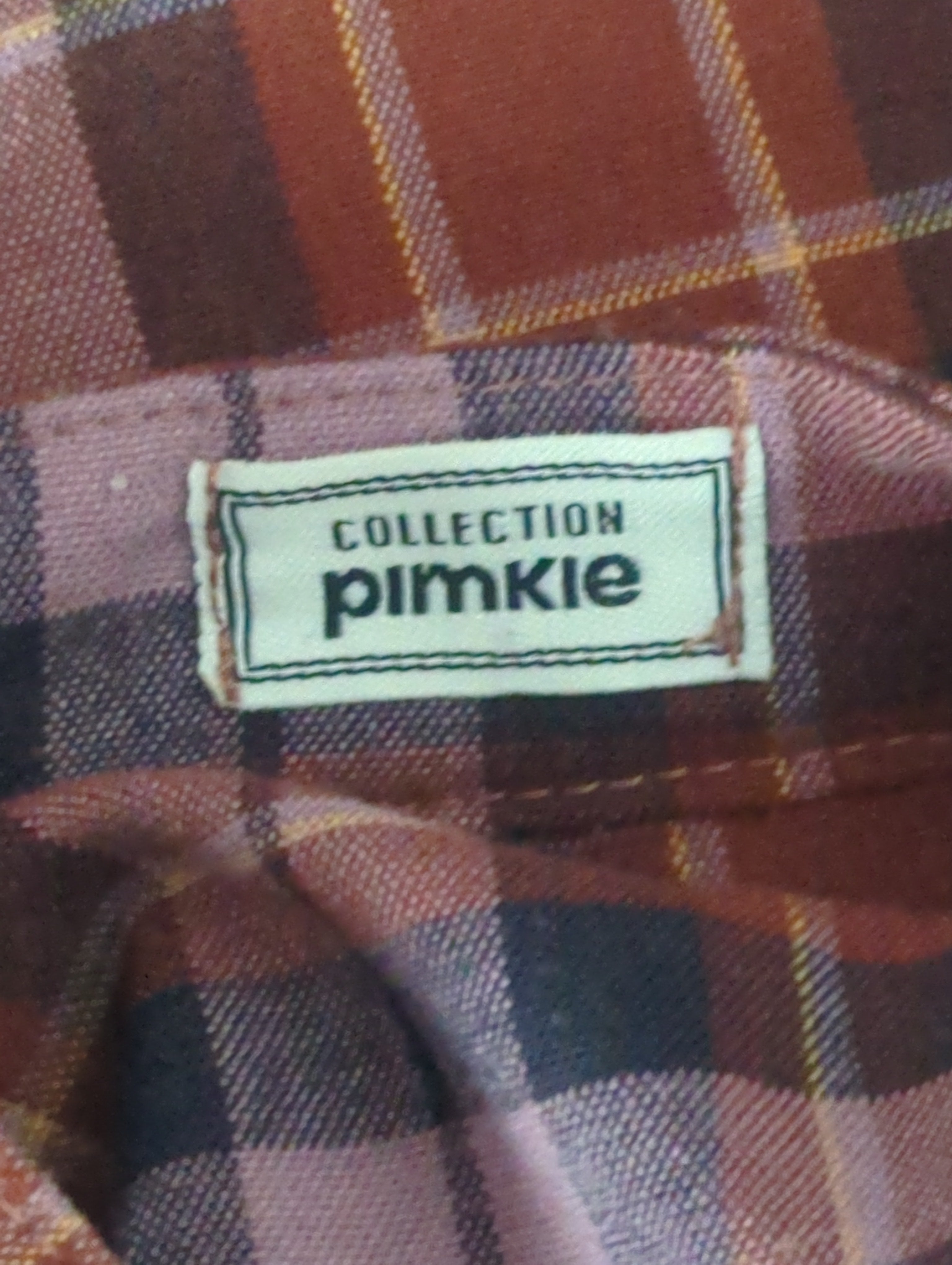 Chemise Pimkie Taille 40 Marron Carreaux Vintage