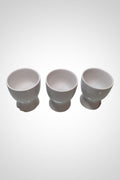 Lot de 3 coquetiers blancs céramique 5,5 cm neufs