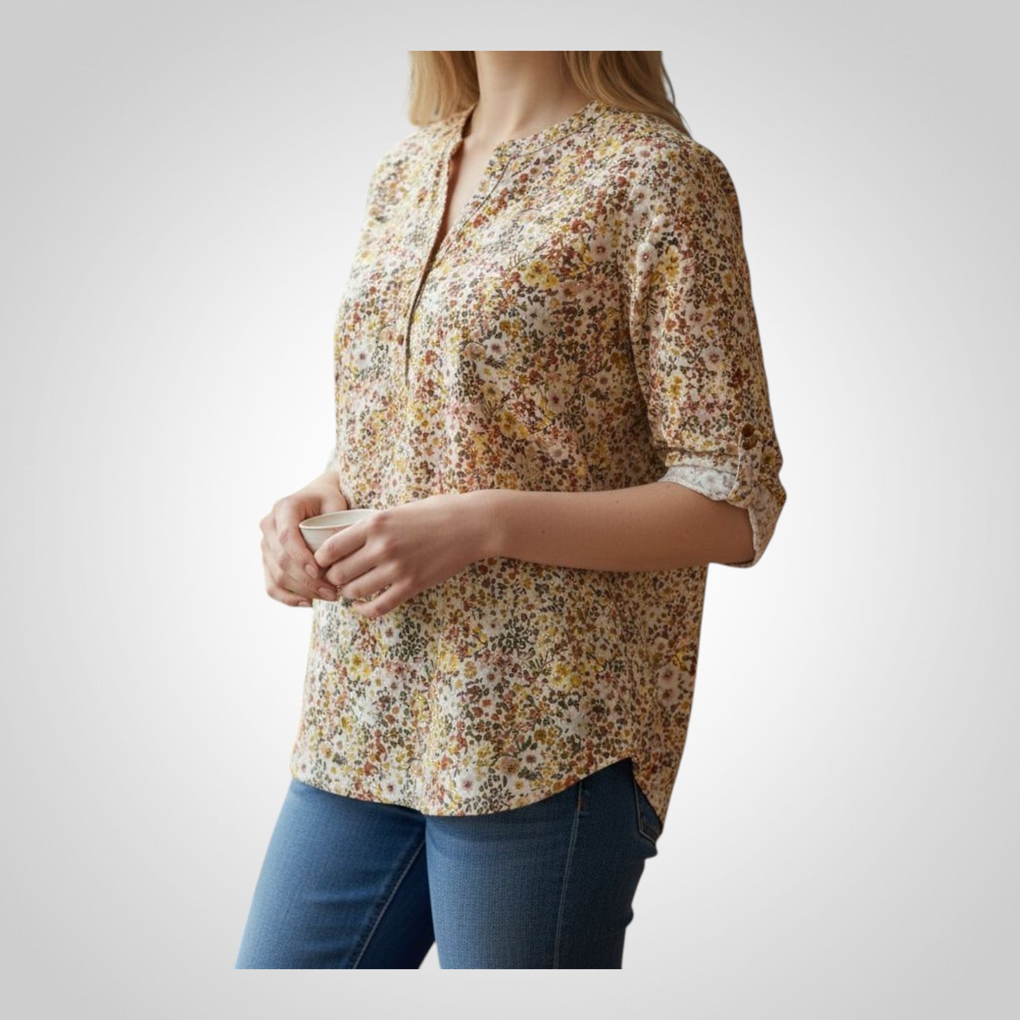 Blouse Gémo Taille XL Fleurie Élégante