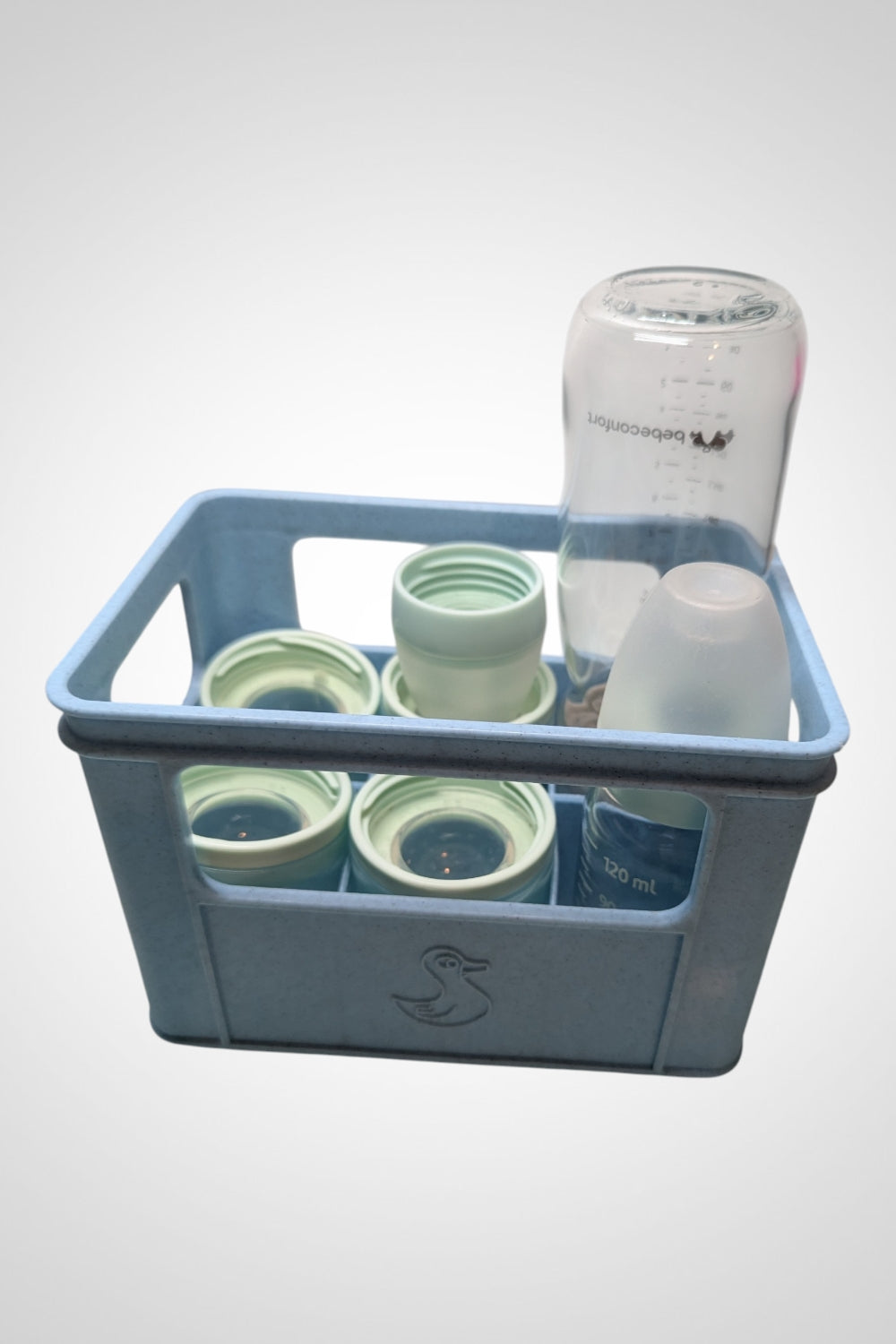 Lot bébé biberons verre Bébé Confort et Pommette complet avec égouttoir