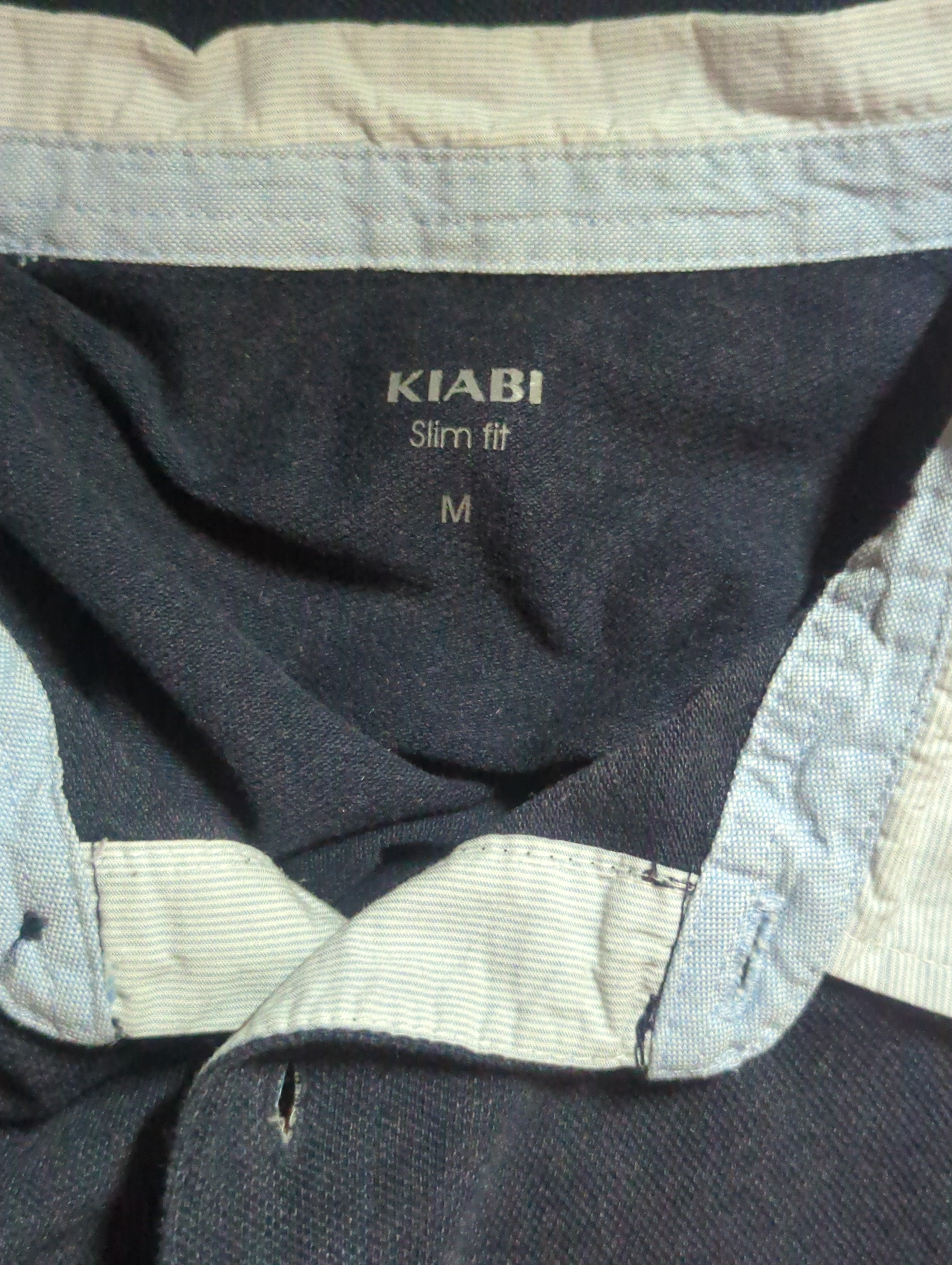 Polo Kiabi Taille M Slim Fit Bleu Marine Manches Courtes