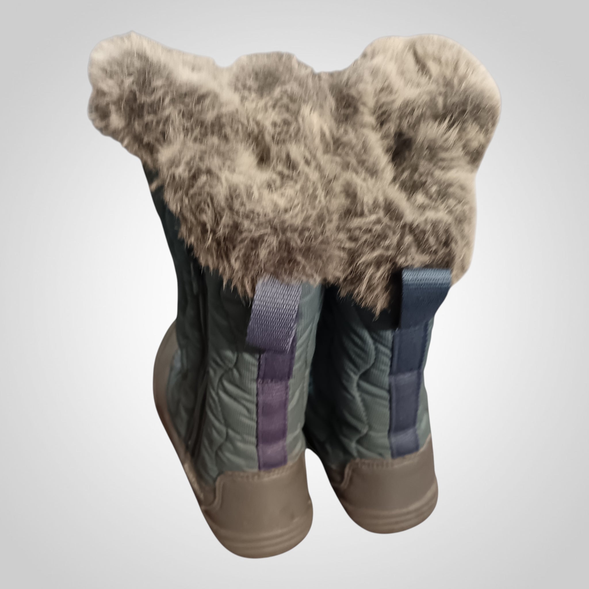 Bottes fourrées Quechua pointure 32 bleu gris après ski neige mixte