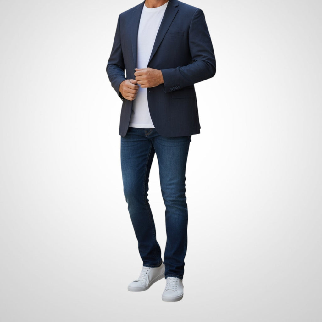 Veste de costume C&A Angelo Litrico Taille 54 Bleu marine Slim Fit