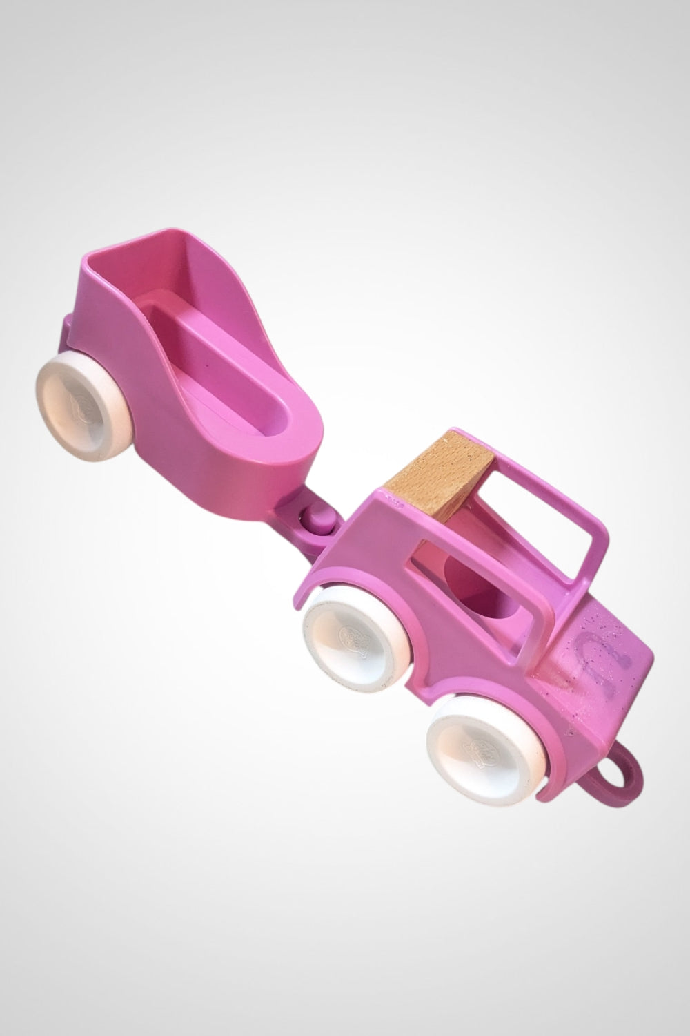 Véhicule en bois rose bébé bon état premier âge