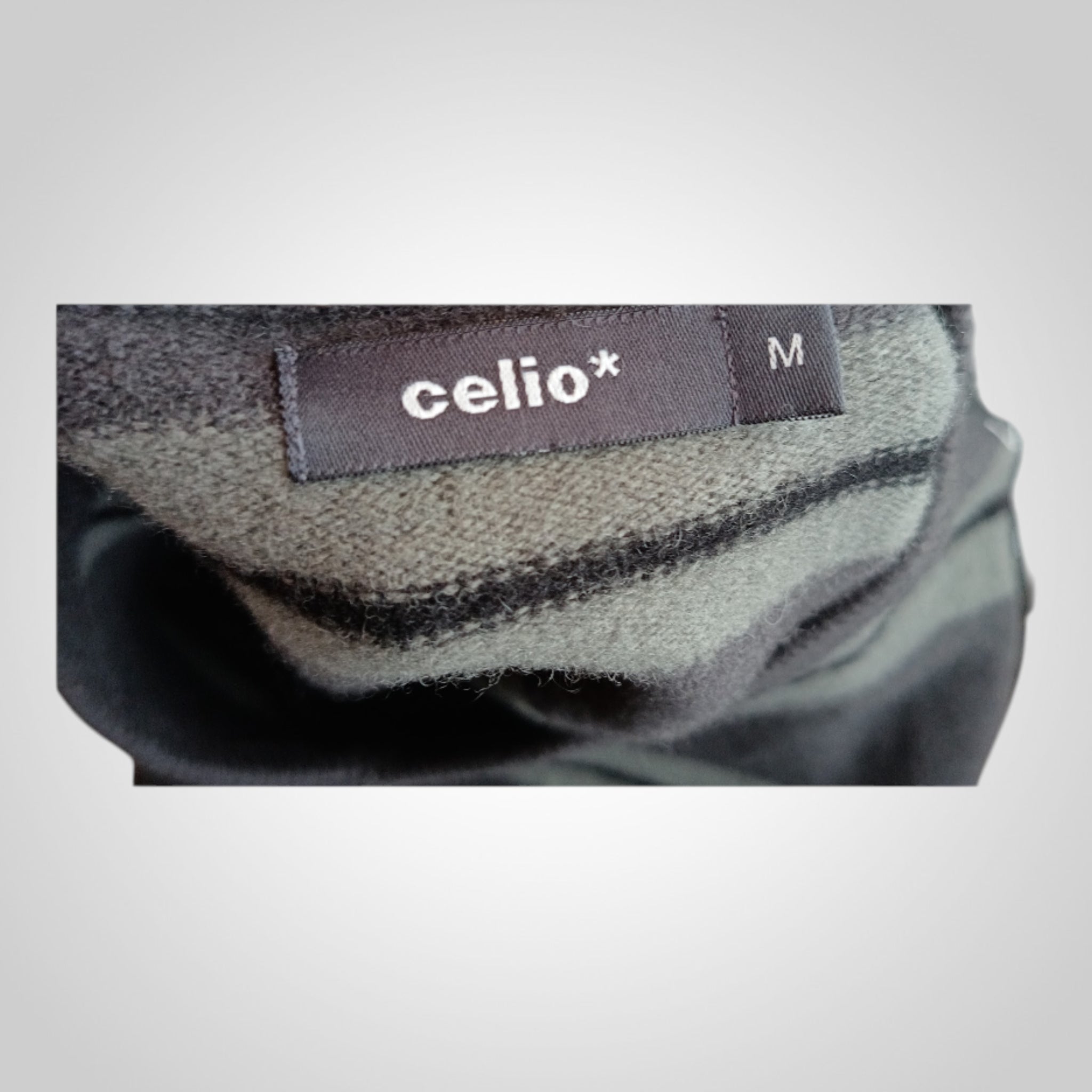 Pull Celio Taille M Noir Rayé Laine Chic