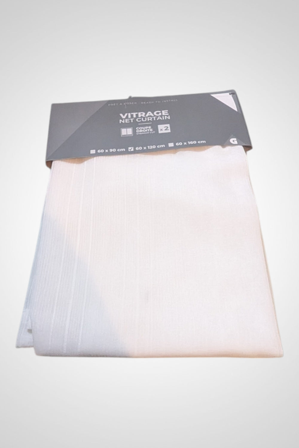Voilages blancs 60 x 120 cm neufs emballage d’origine