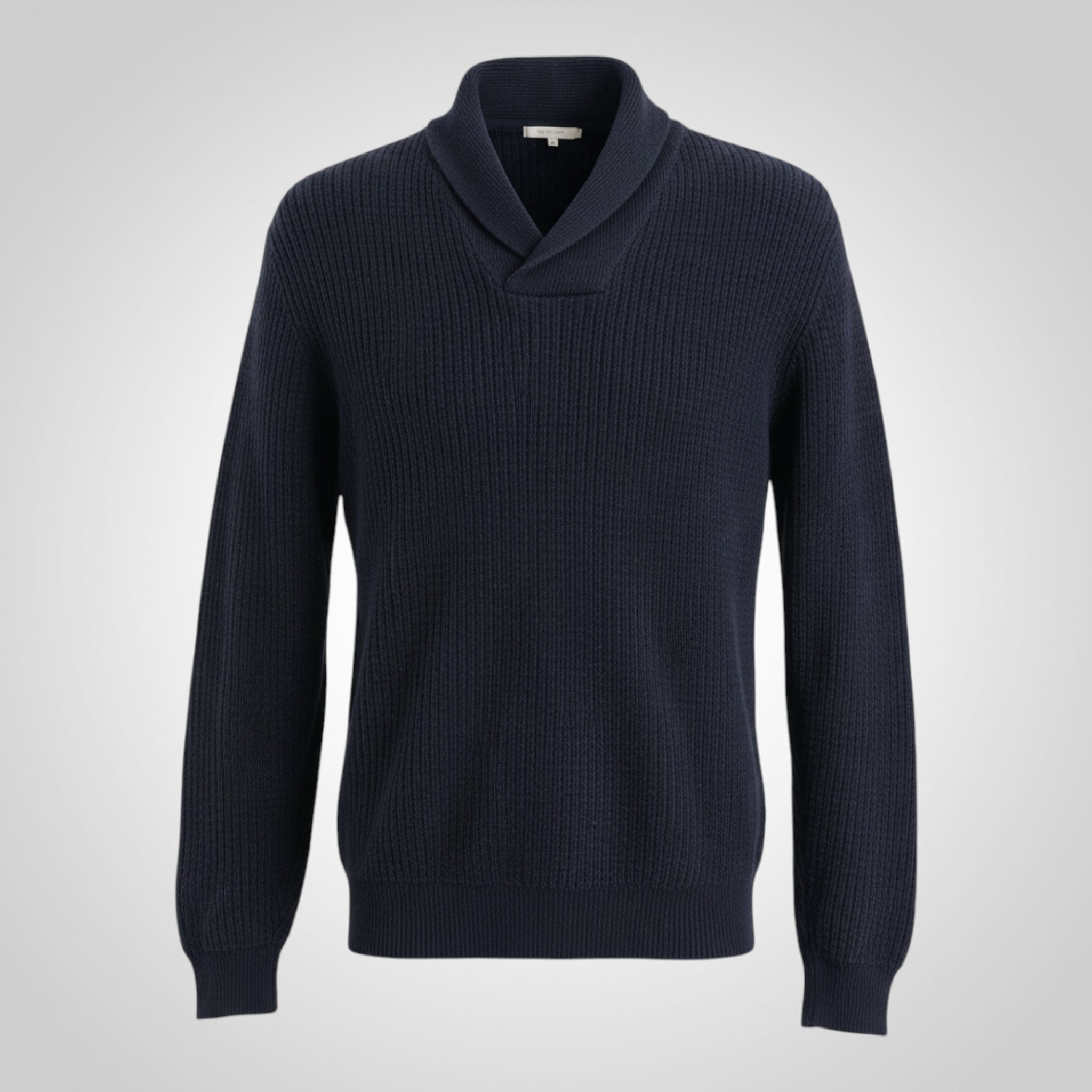 Pull Fin Col Châle Zara Man Taille M Bleu Marine