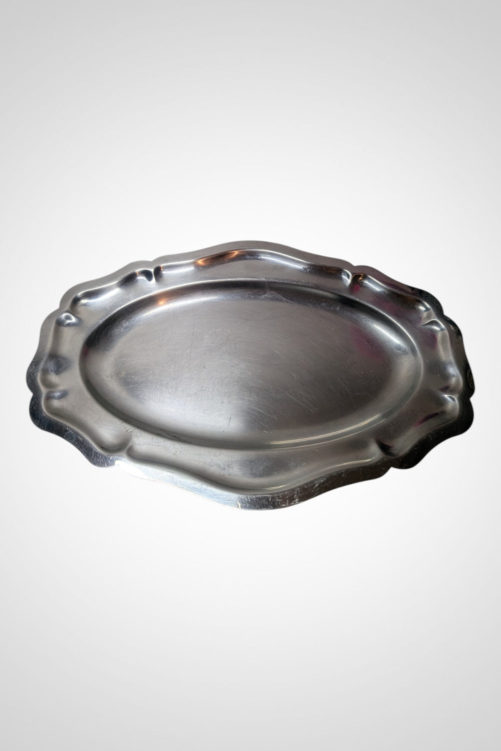 Plat ovale inox 38 x 25 cm très bon état