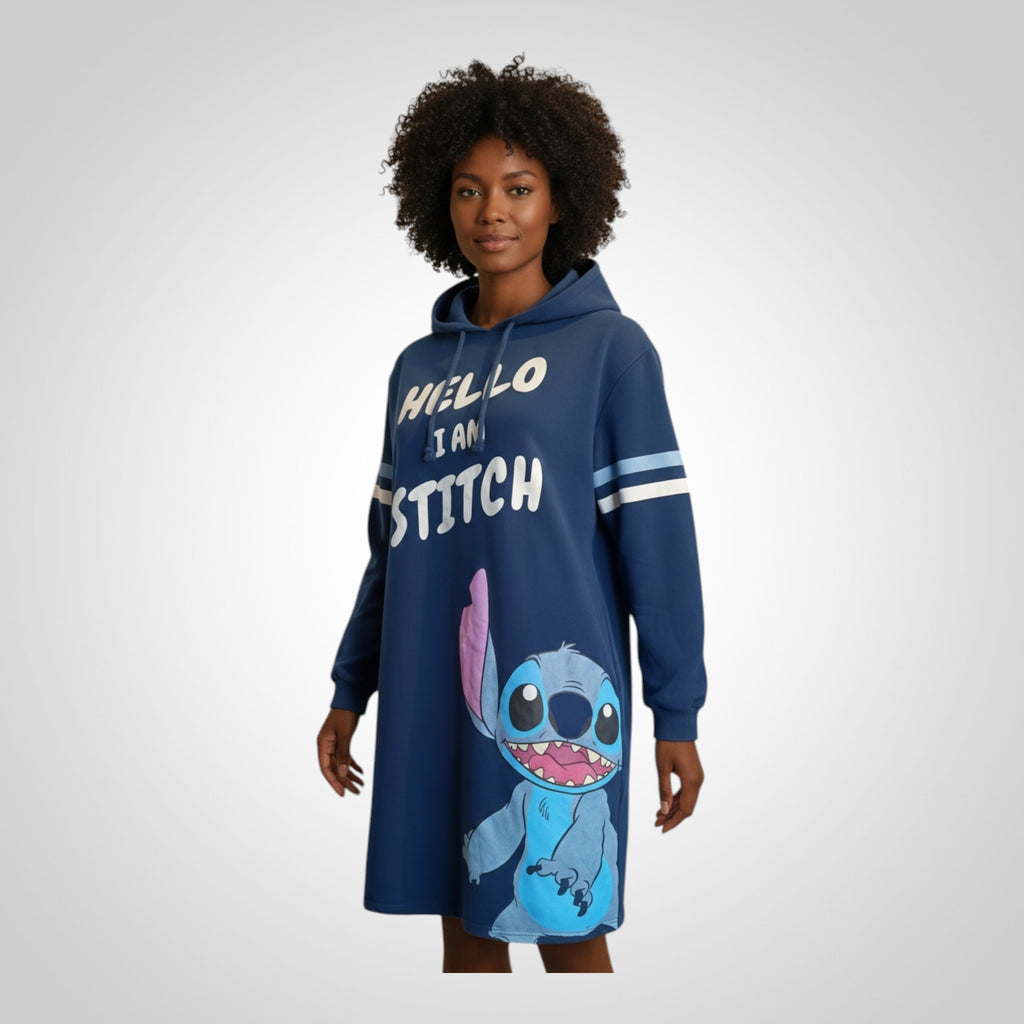 Robe Pull Disney Stitch Taille XXL Bleu Marine Oversize