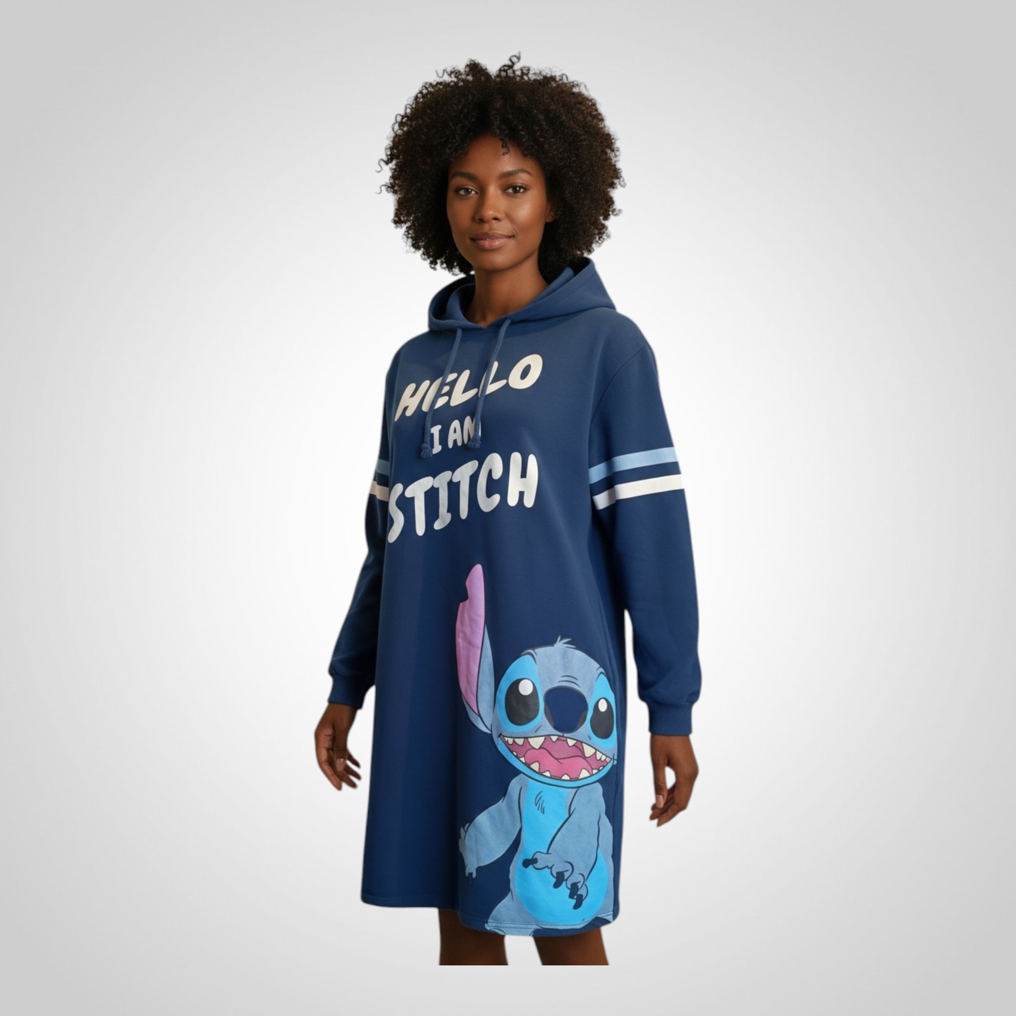 Robe Pull Disney Stitch Taille XXL Bleu Marine Oversize