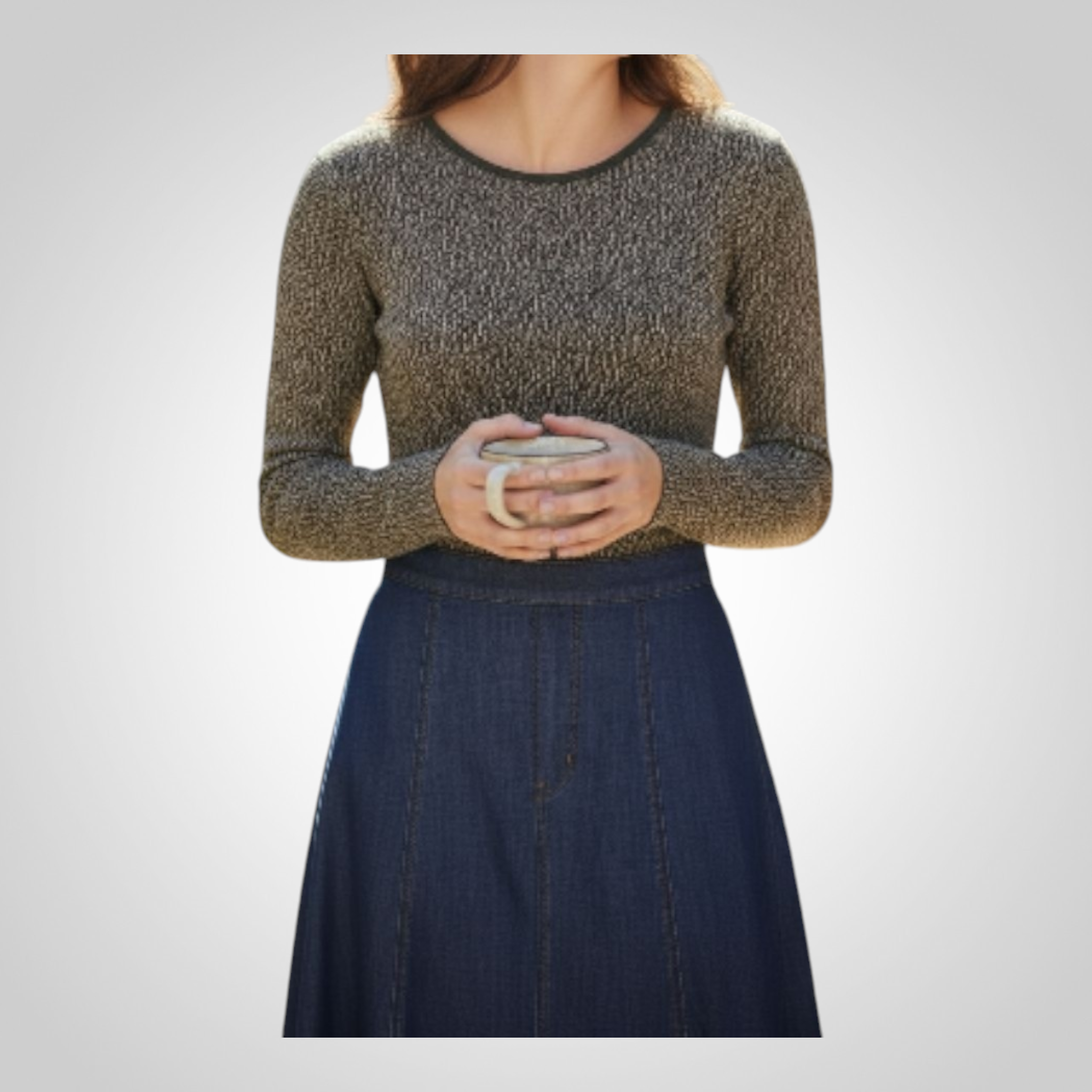 Pull Femme Taille Non Indiquée Noir Ouvert Dos Original