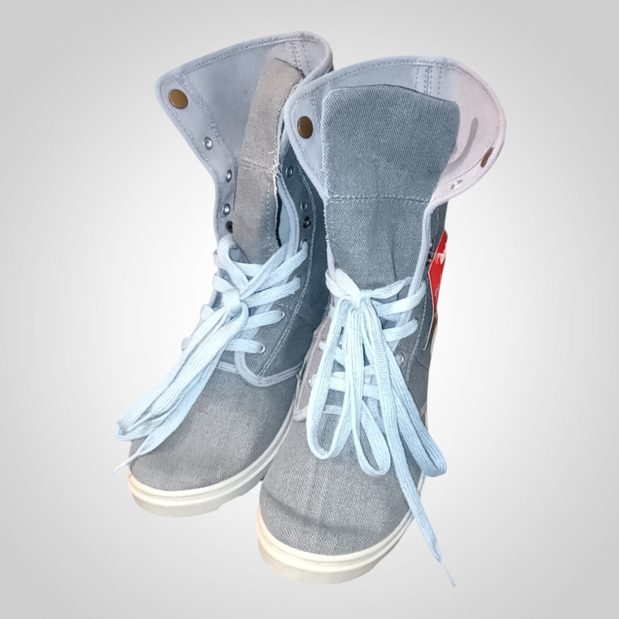 Chaussures montantes Tissaia 40 gris bleu lacets semelles épaisses
