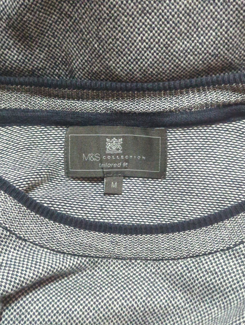 Pull M&S Taille L Gris Coton Confort