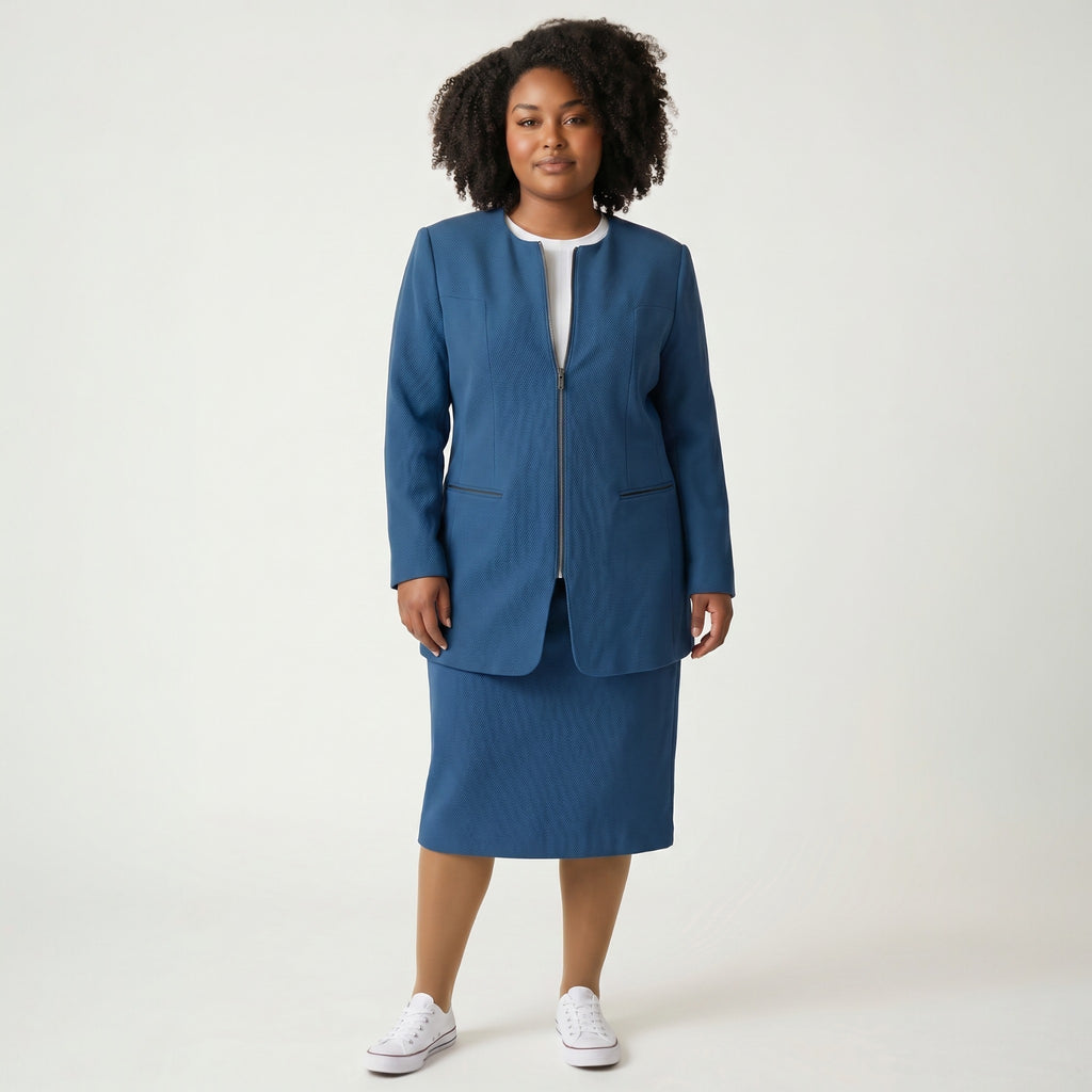Blazer femme Magic Simplicity élégant coupe structurée taille 42 polyester viscose