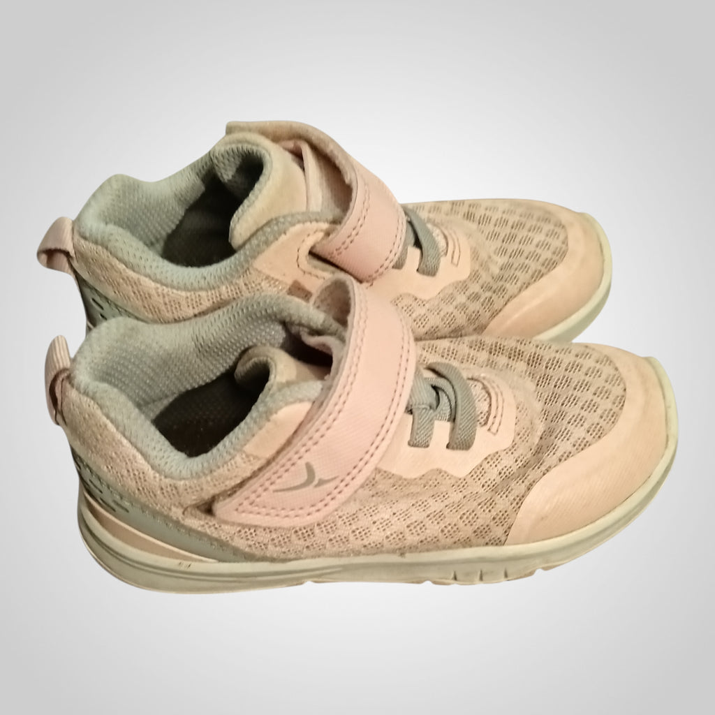 Baskets fille Decathlon Pointure 25 rose gris scratch lacets élastiques