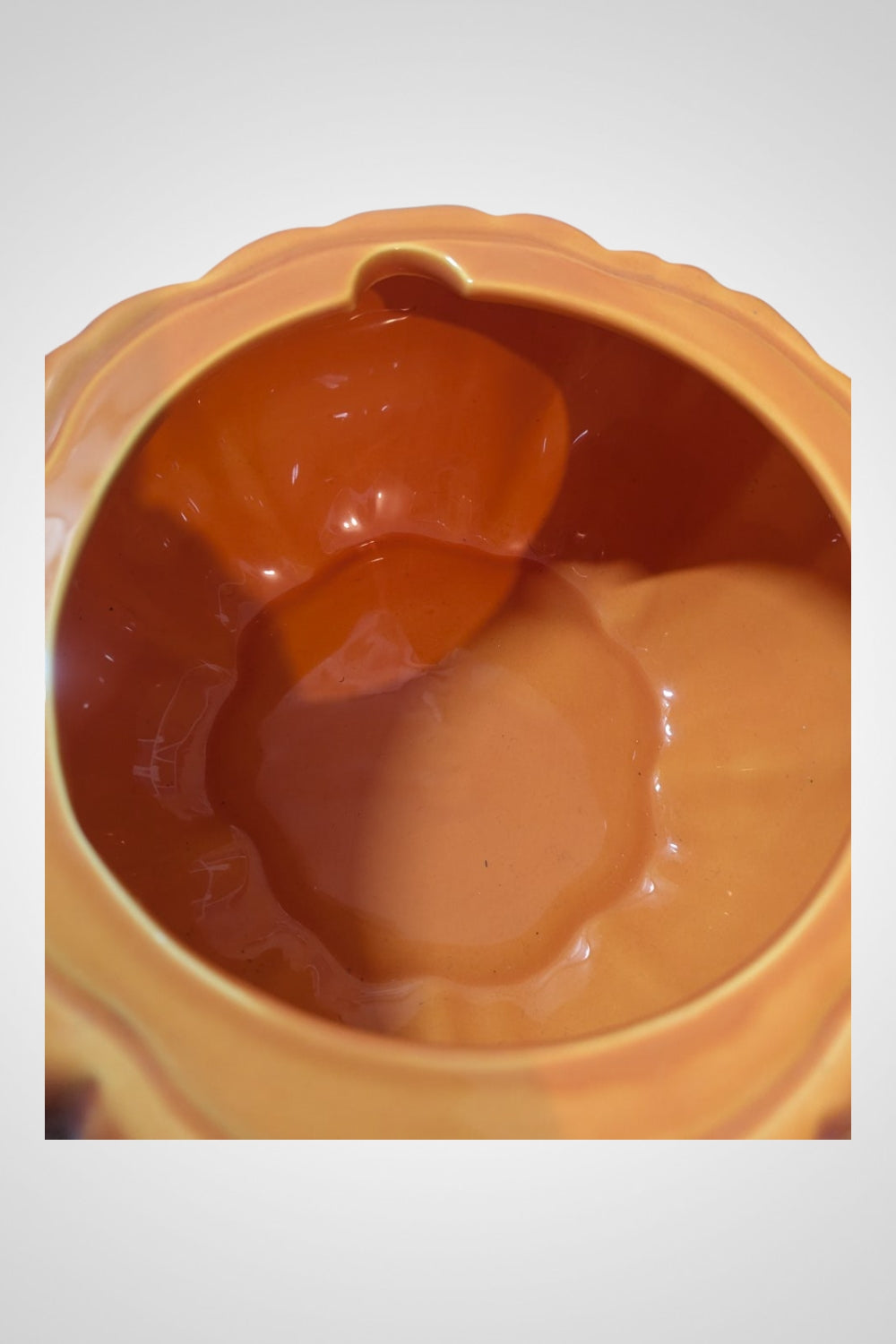 Soupière citrouille orange céramique 22 cm avec couvercle très bon état