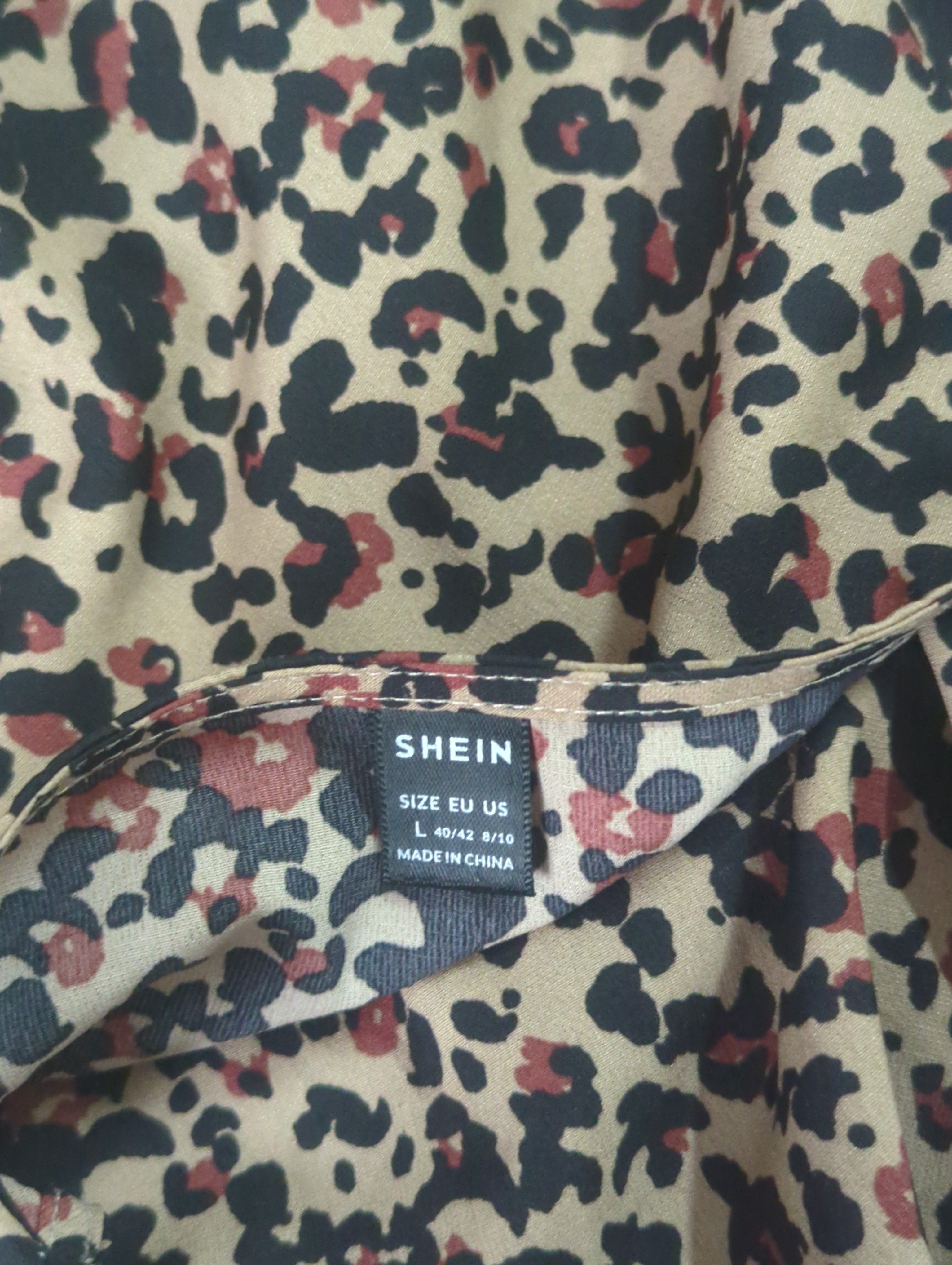 Robe Maternité Shein Taille L Imprimé Léopard Fluide Confortable
