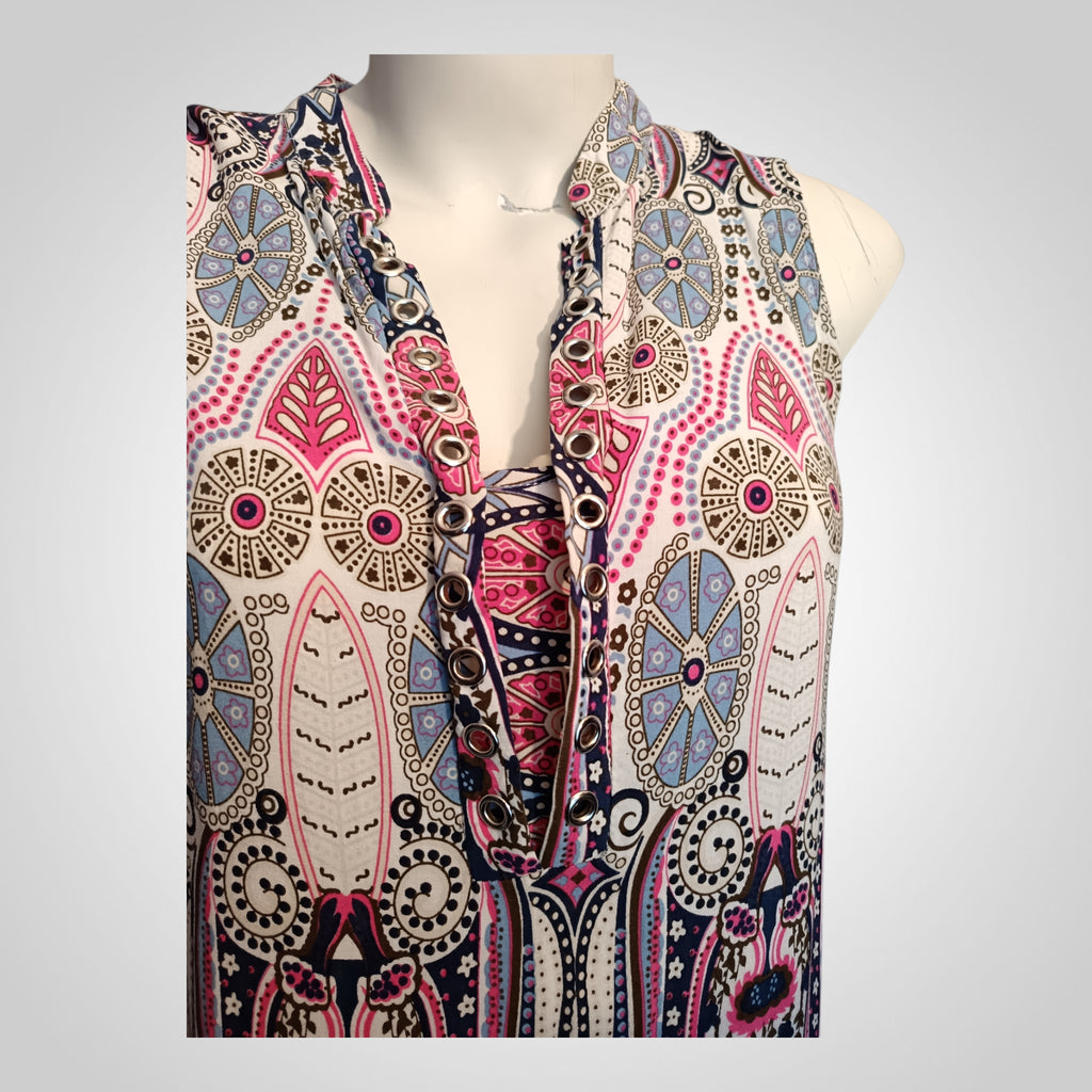 Robe In Vogue Taille L Rose Imprimée Fluide