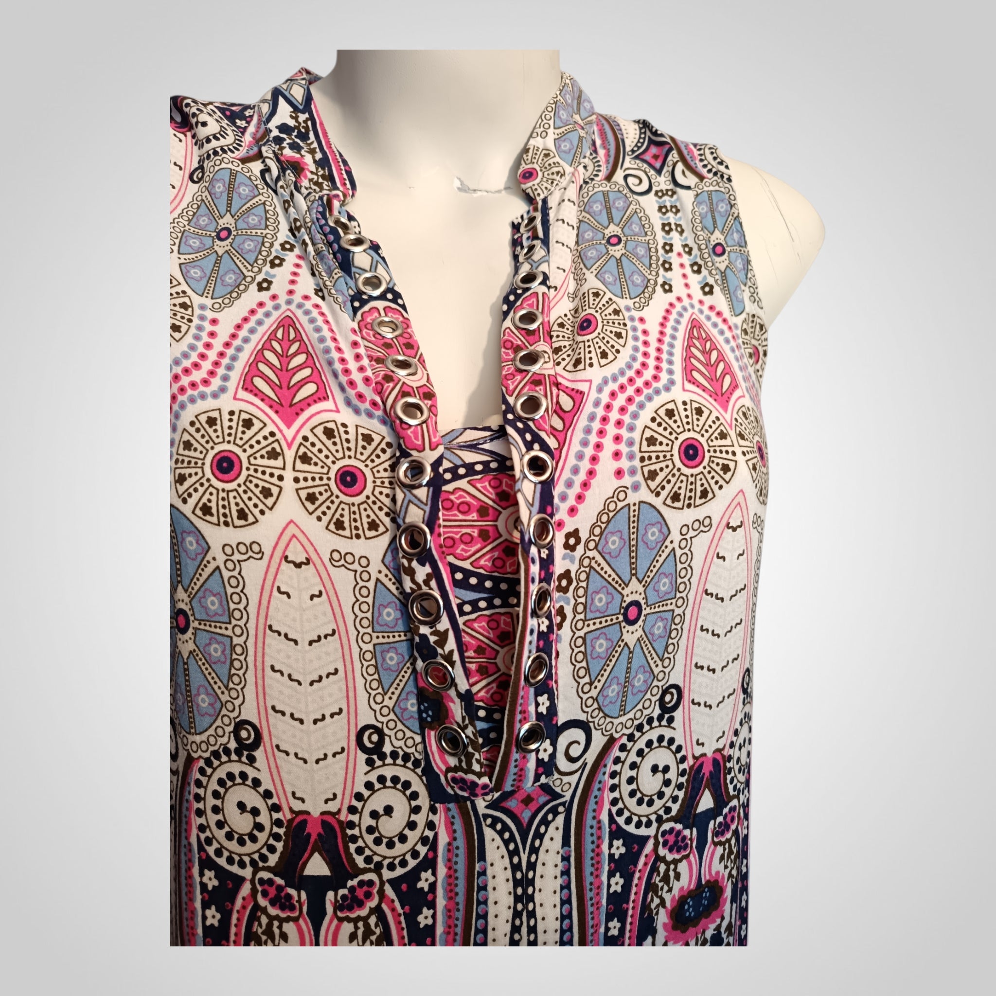 Robe In Vogue Taille L Rose Imprimée Fluide