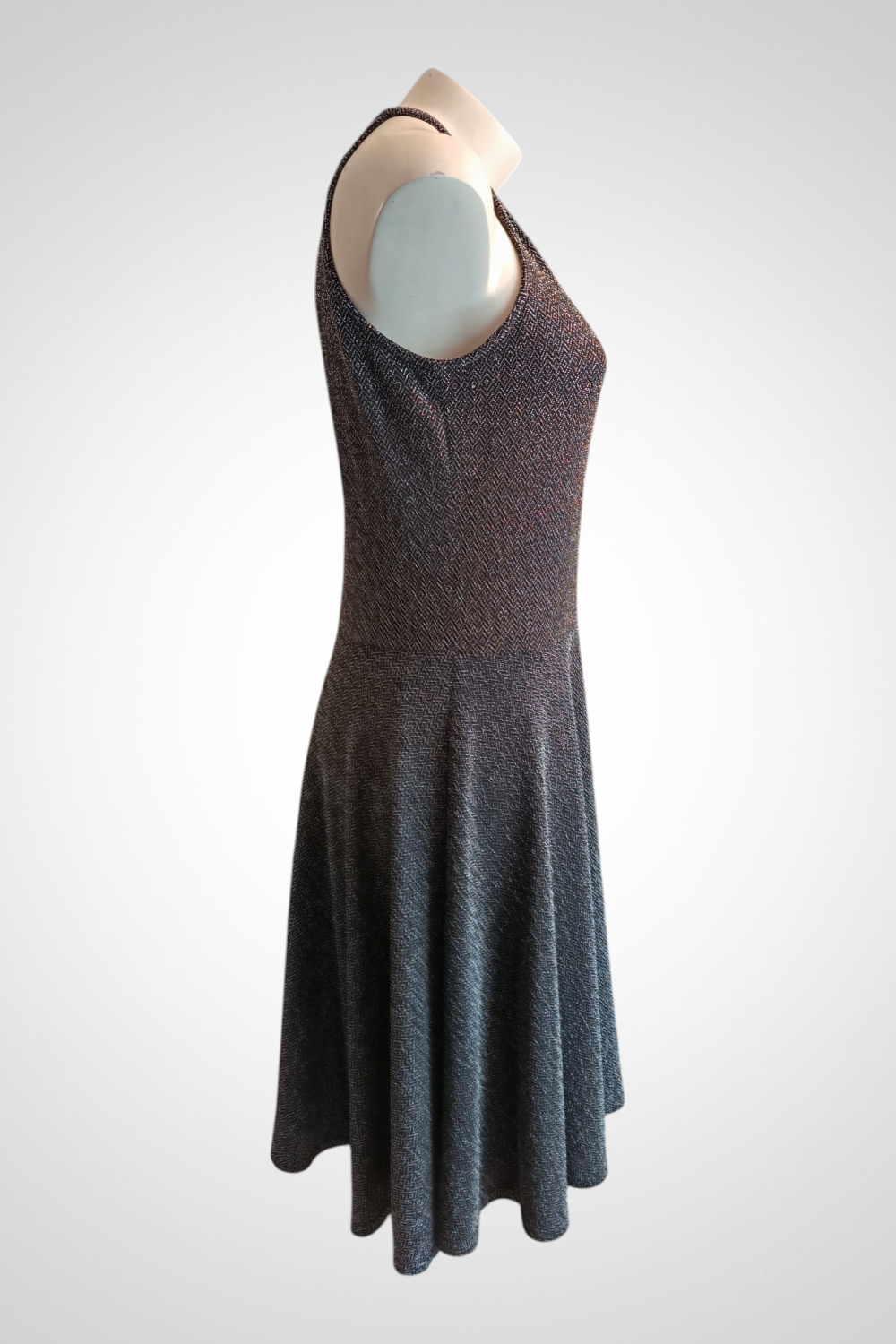 Robe Kiabi Taille XL Gris Argenté Brillante Chic