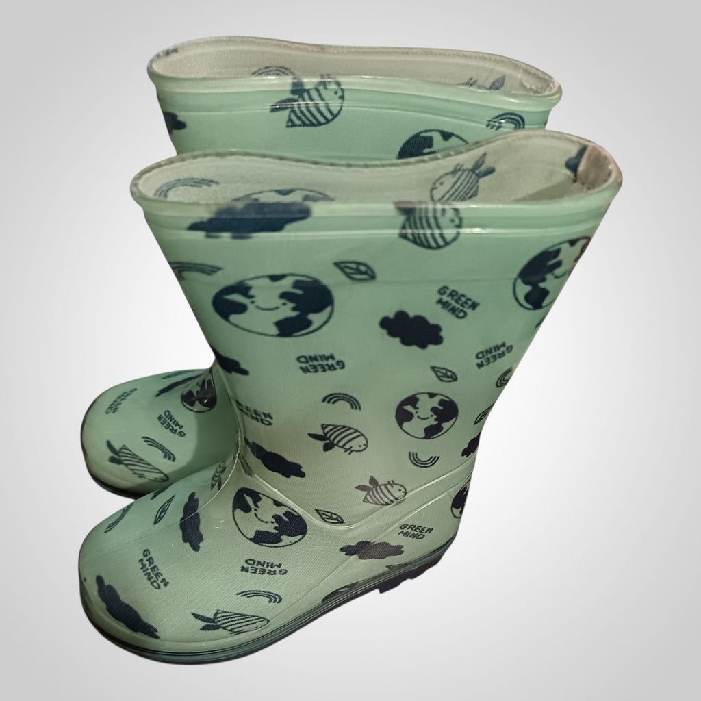 Bottes de pluie garçon Tissaia pointure 23 bleu turquoise bleu marine caoutchouc