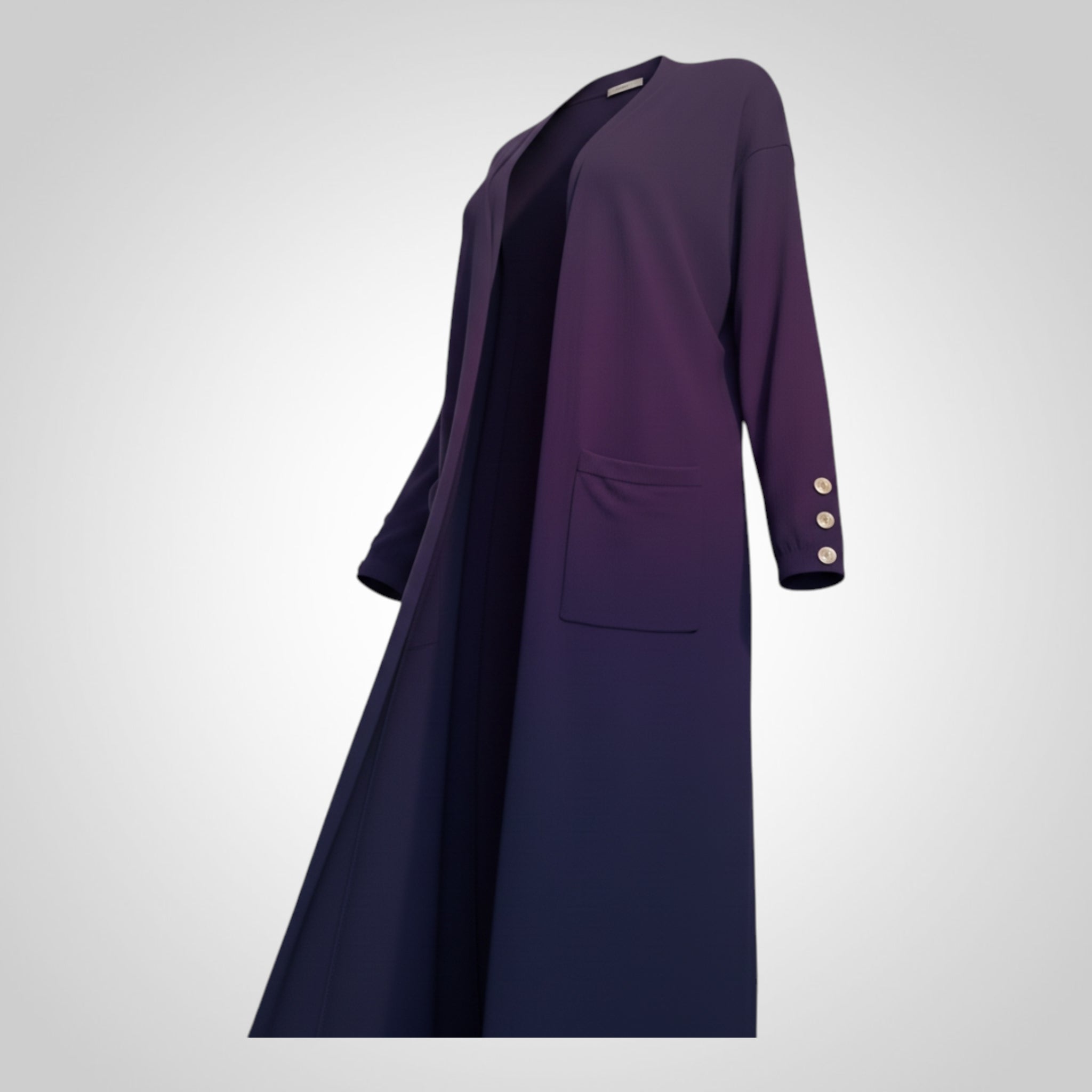 Gilet Long Camaïeu Taille Non Indiquée Bleu Marine
