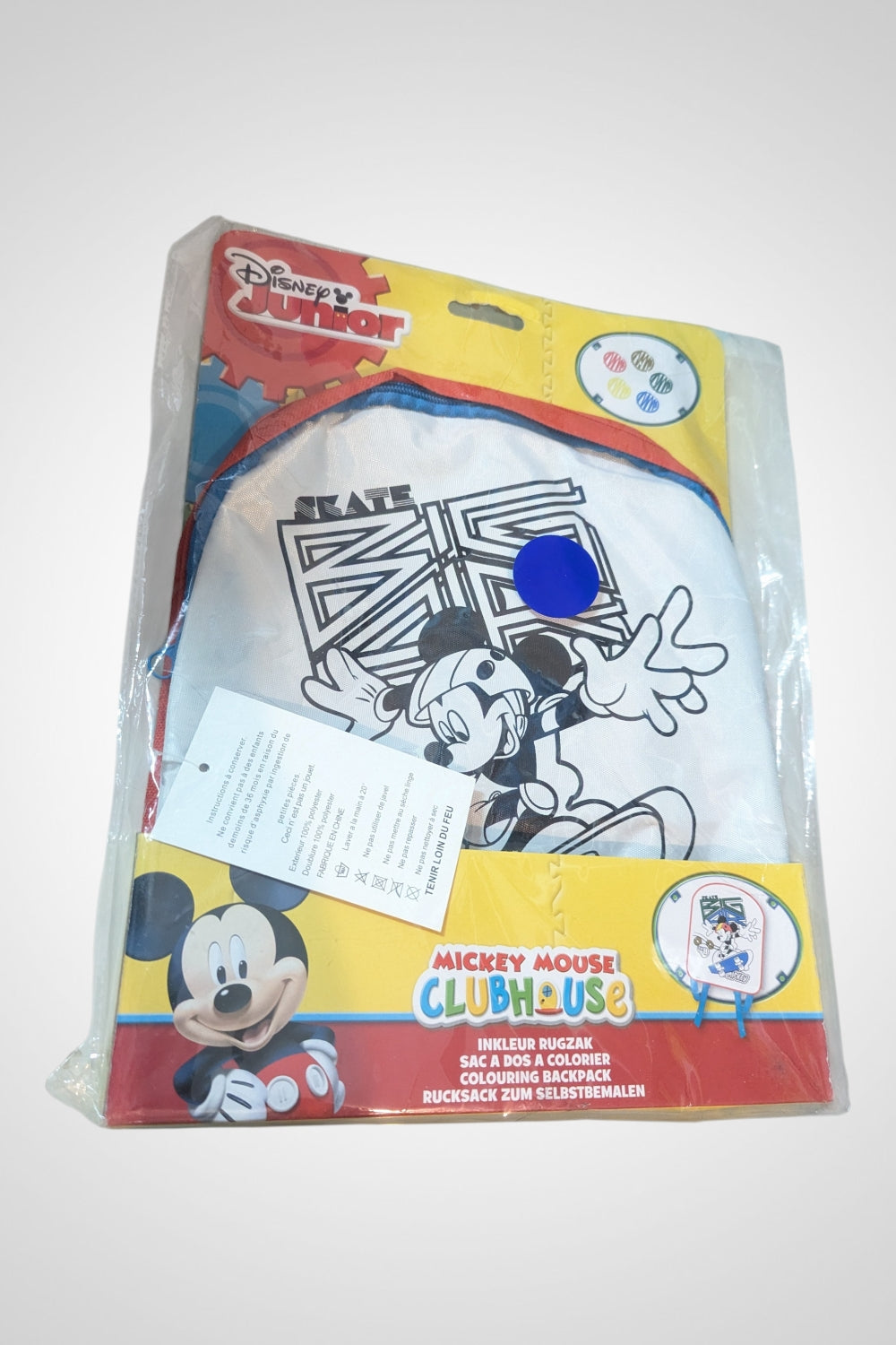 Sac à dos enfant Mickey à colorier neuf avec emballage d’origine