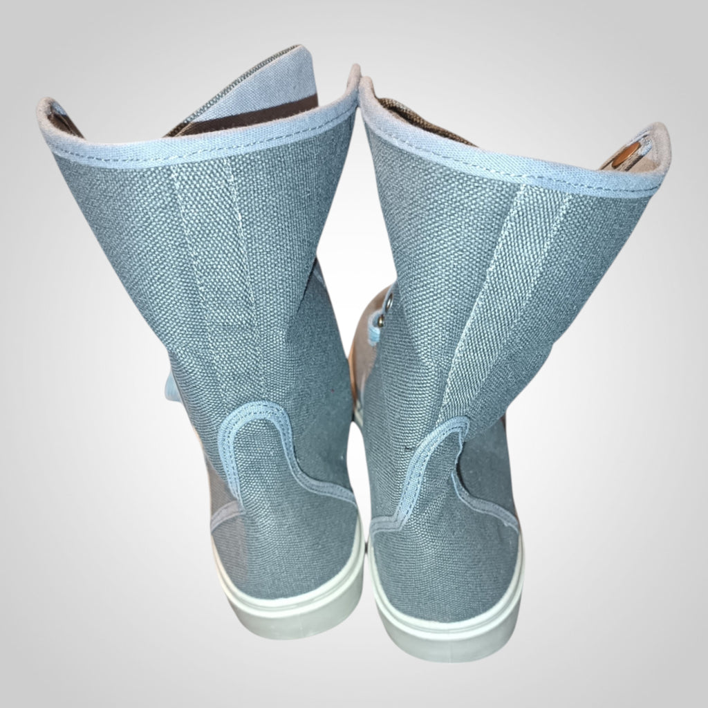 Chaussures montantes Tissaia 40 gris bleu lacets semelles épaisses