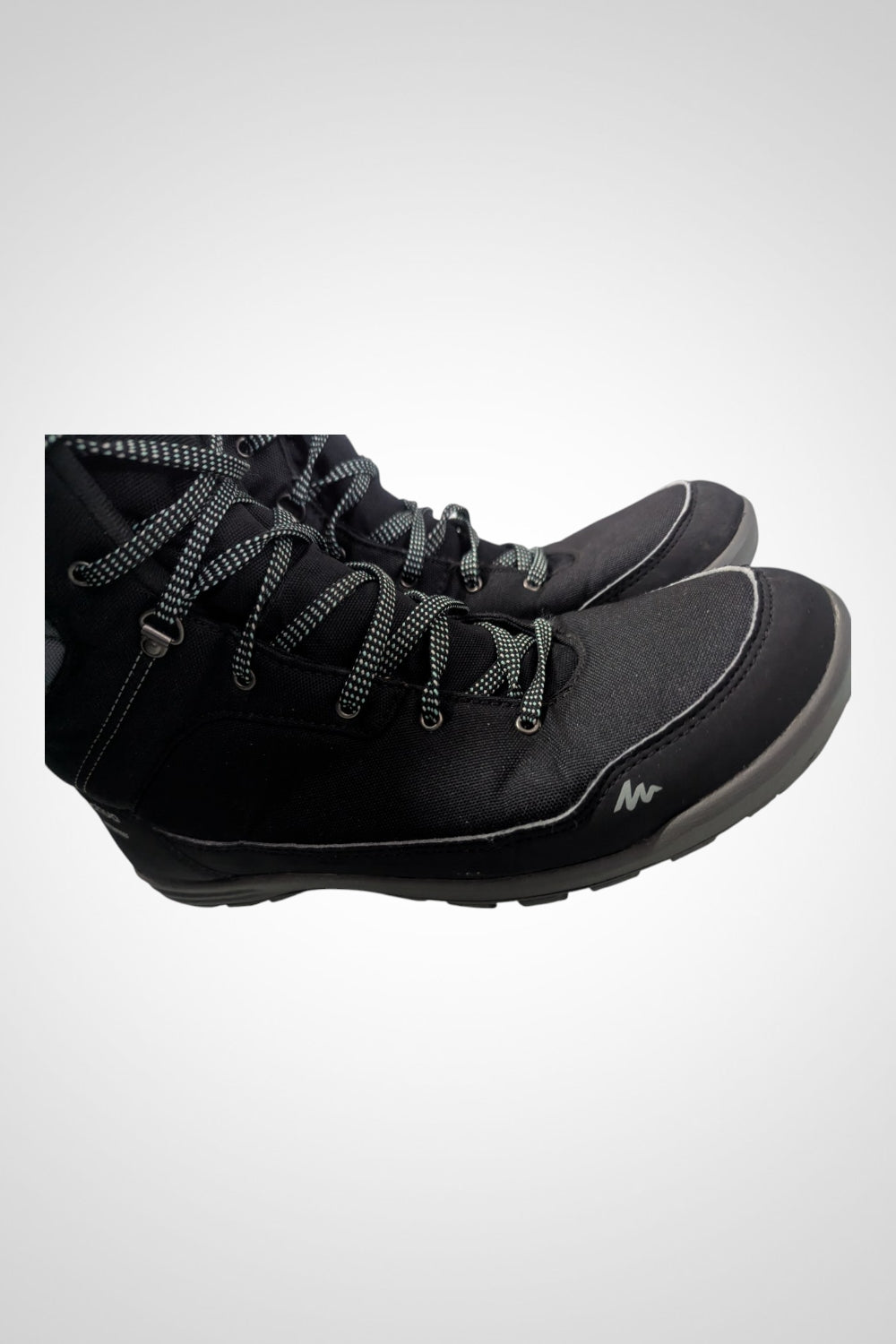Bottes de neige Quechua waterproof noir gris pointure 42 30cm lacets fourrées