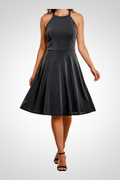 Robe Kiabi Taille XL Gris Argenté Brillante Chic
