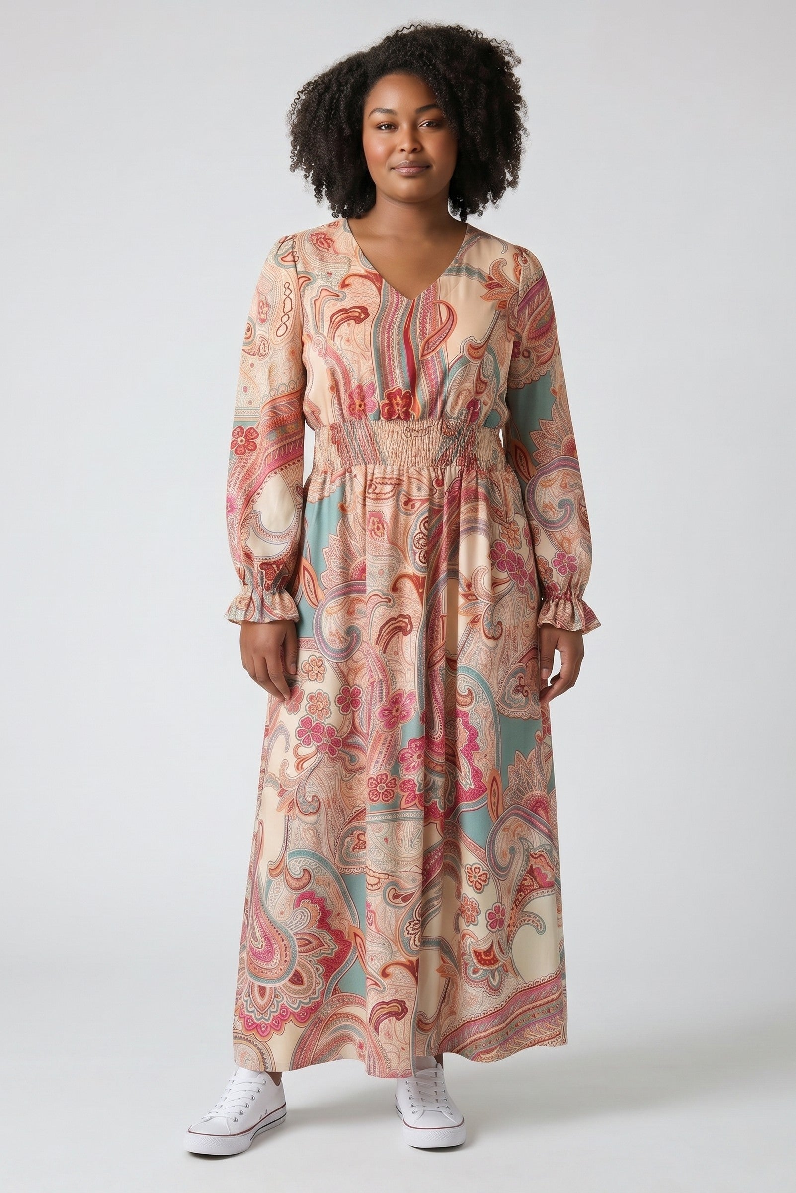 Robe femme Shein longue fluide style bohème taille L