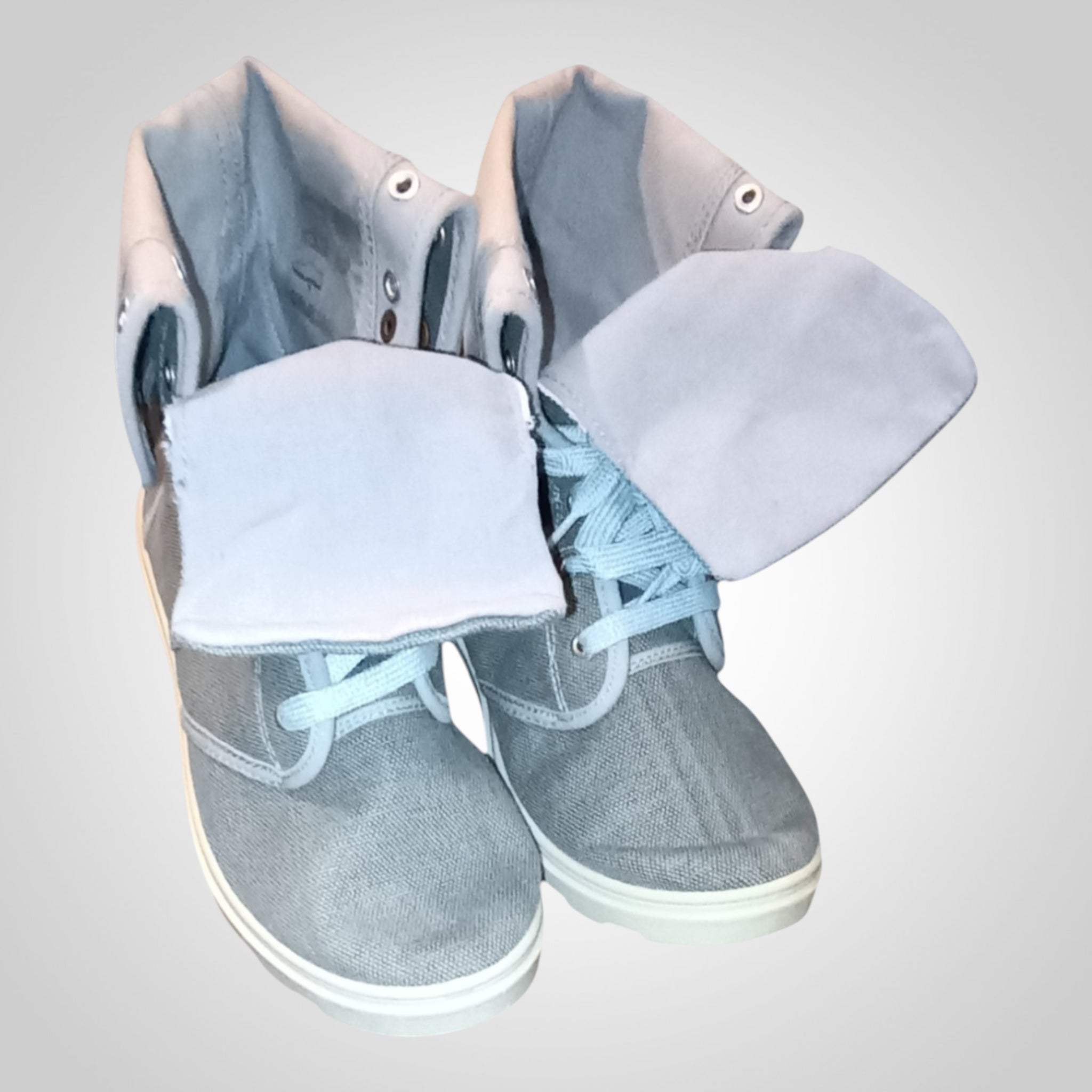 Chaussures montantes Tissaia 40 gris bleu lacets semelles épaisses
