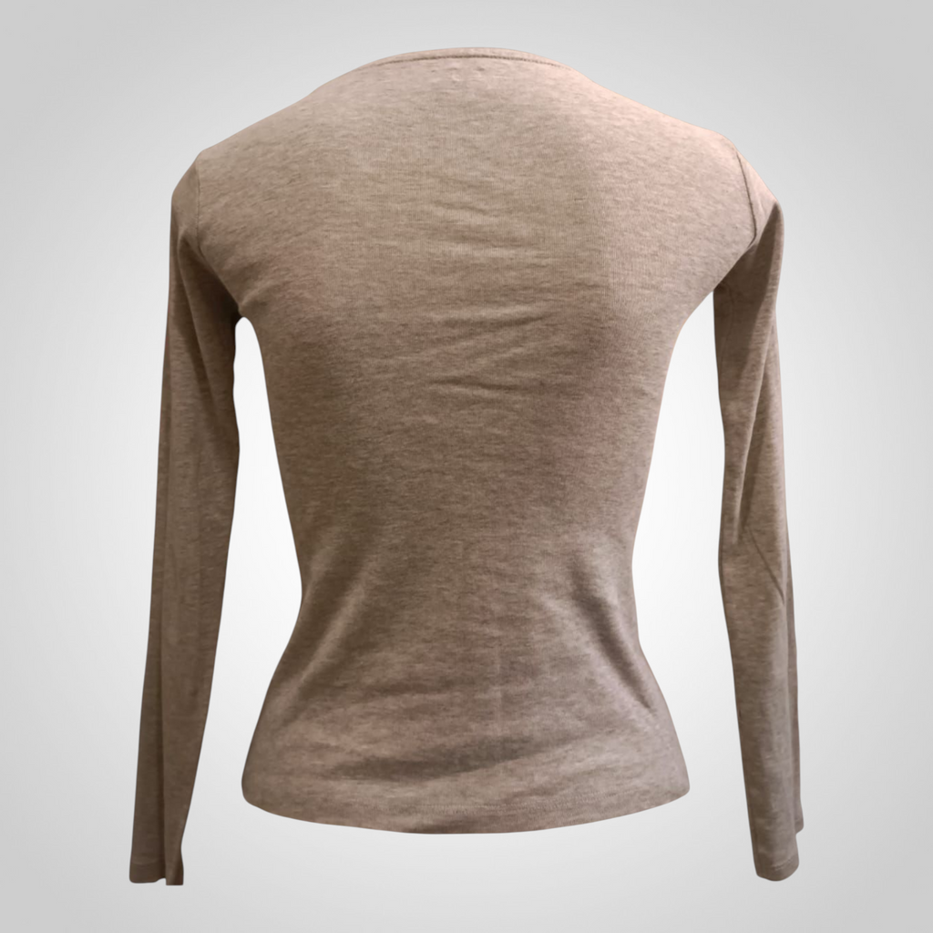 T-shirt La Halle Taille 14 Ans Gris Manches Longues