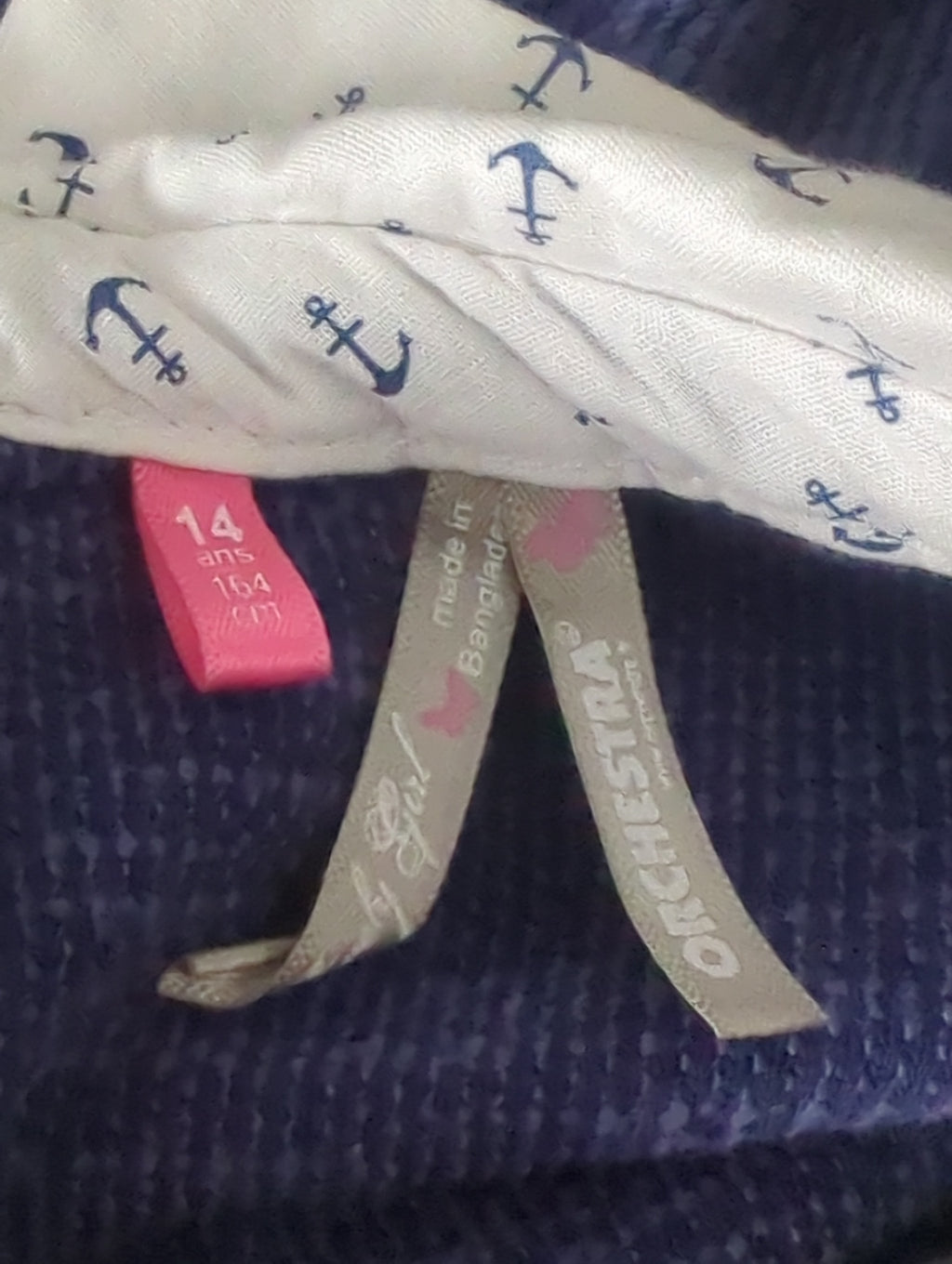 Pull Orchestra Taille 14 ans Bleu Chiné Col Chemise Élégant