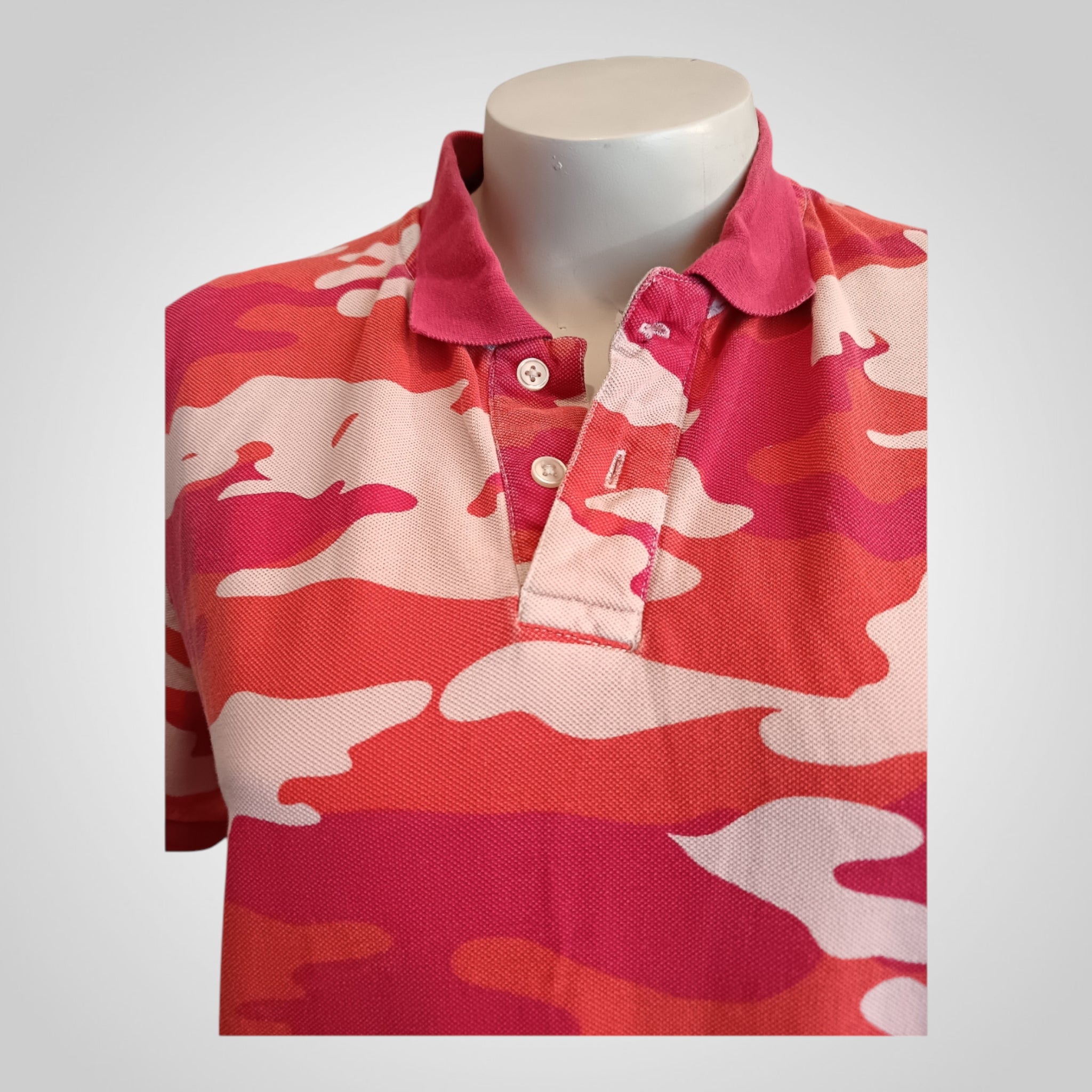 Polo Celio Taille M Orange Camouflage 100% Coton