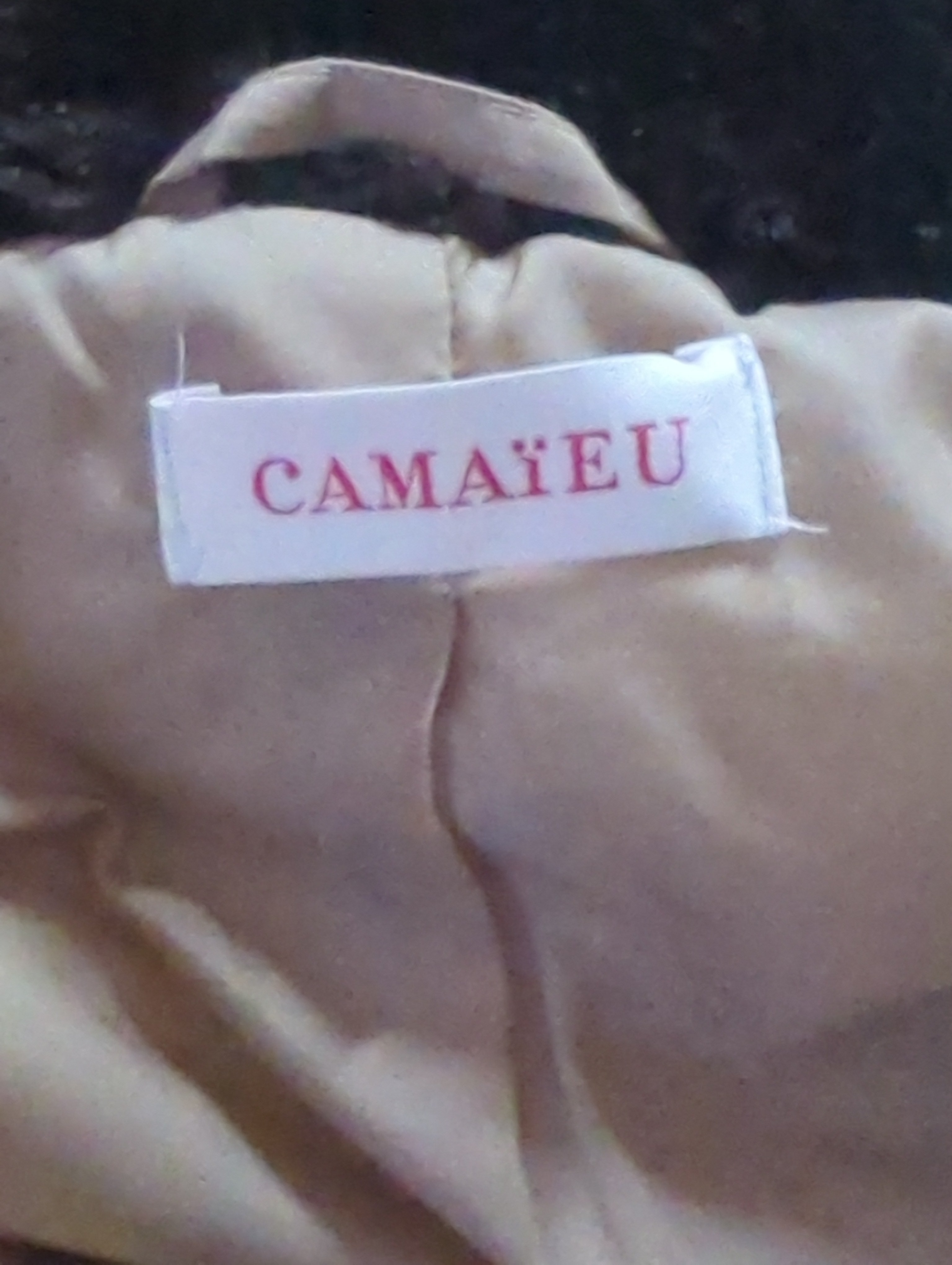 Manteau Camaïeu Taille 42 Marron Clair Chic / Chaude