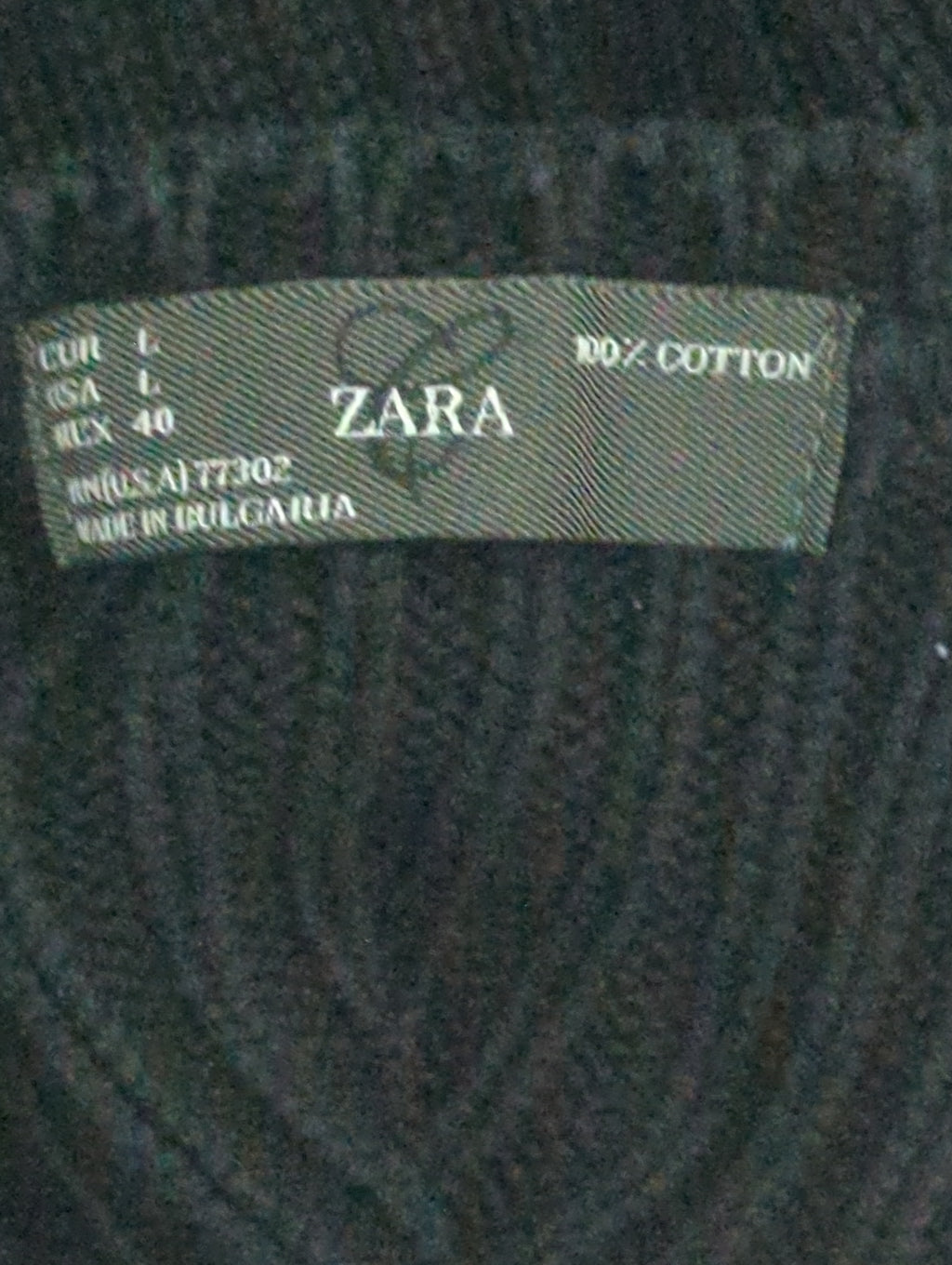 Gilet homme Zara sans manches col V noir en coton taille L