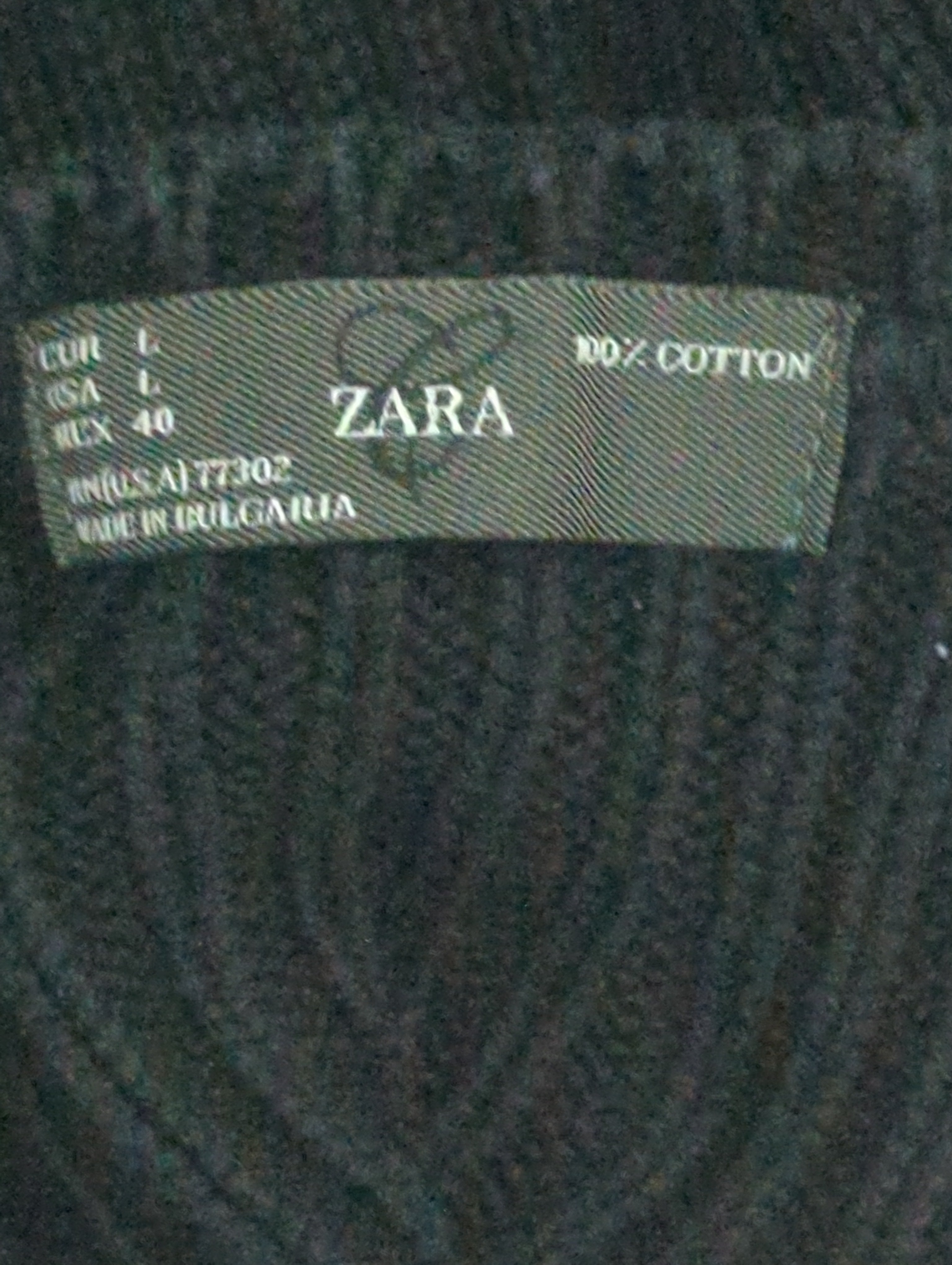 Gilet homme Zara sans manches col V noir en coton taille L