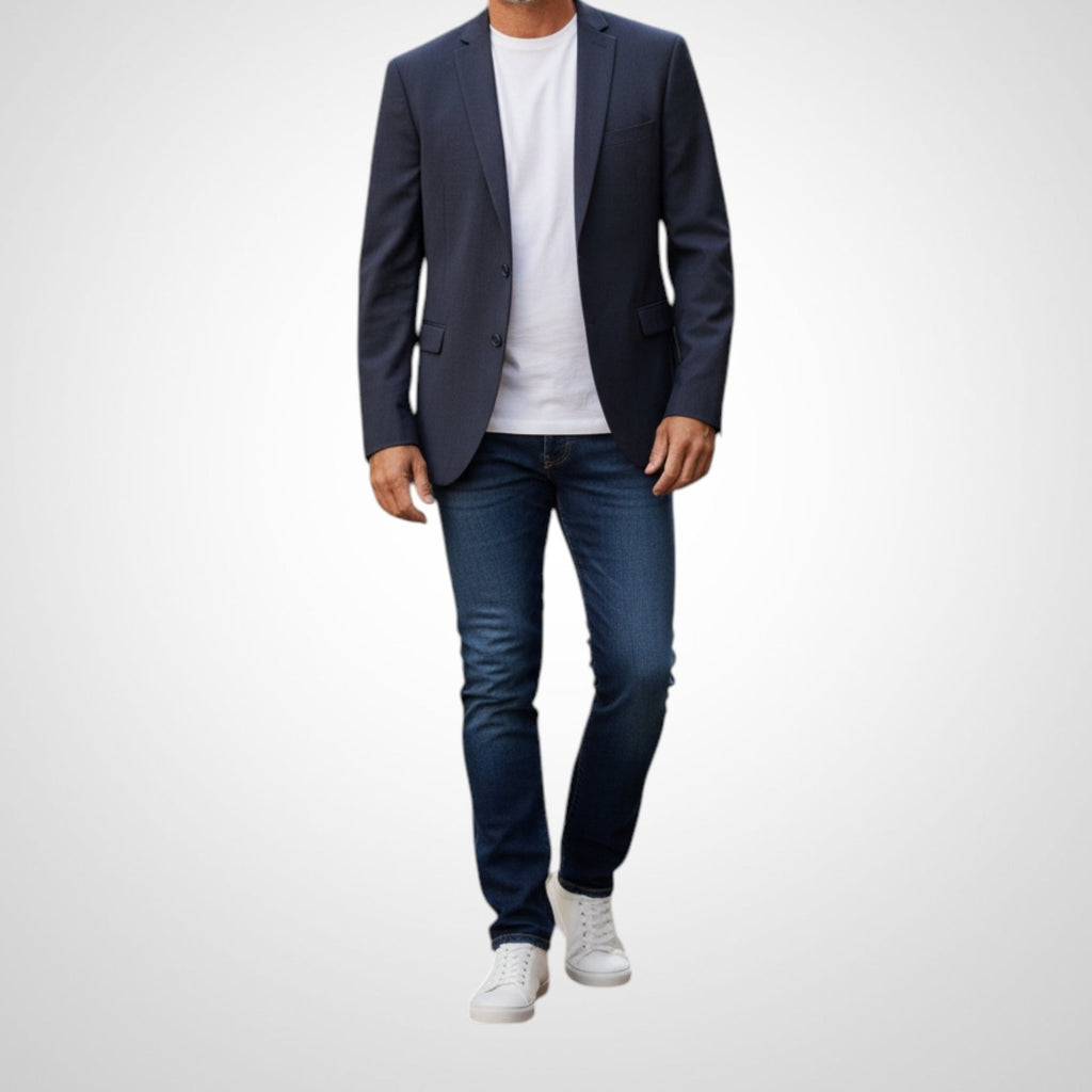 Veste de costume C&A Angelo Litrico Taille 54 Bleu marine Slim Fit