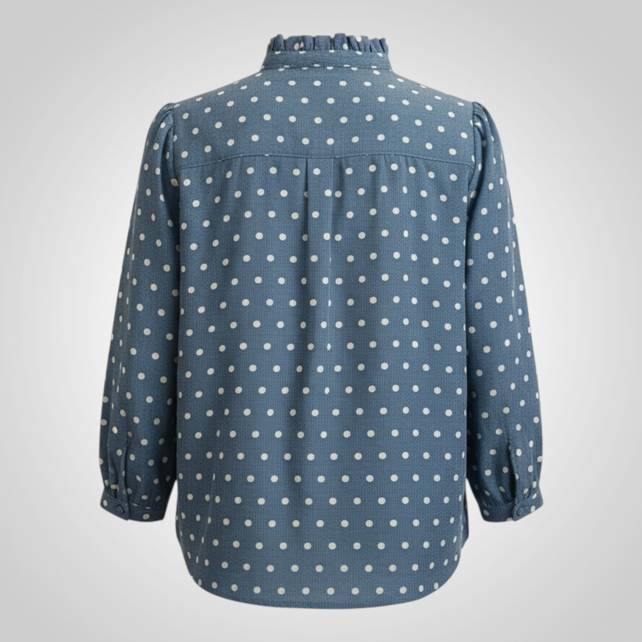 Chemise Simplee S Bleue à Pois Blancs Chic