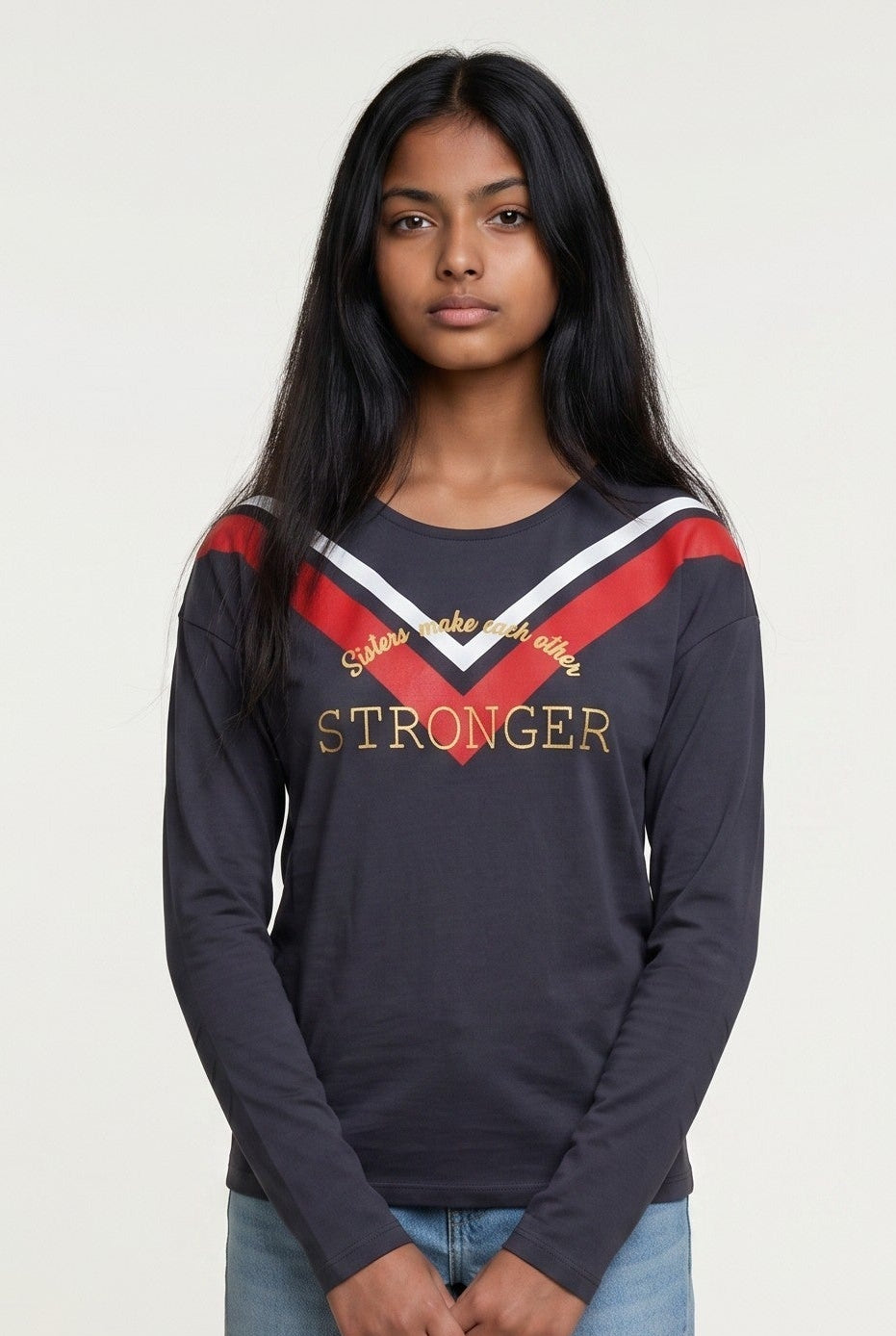 T-shirt fille Gémo manches longues confortable taille 14 ans
