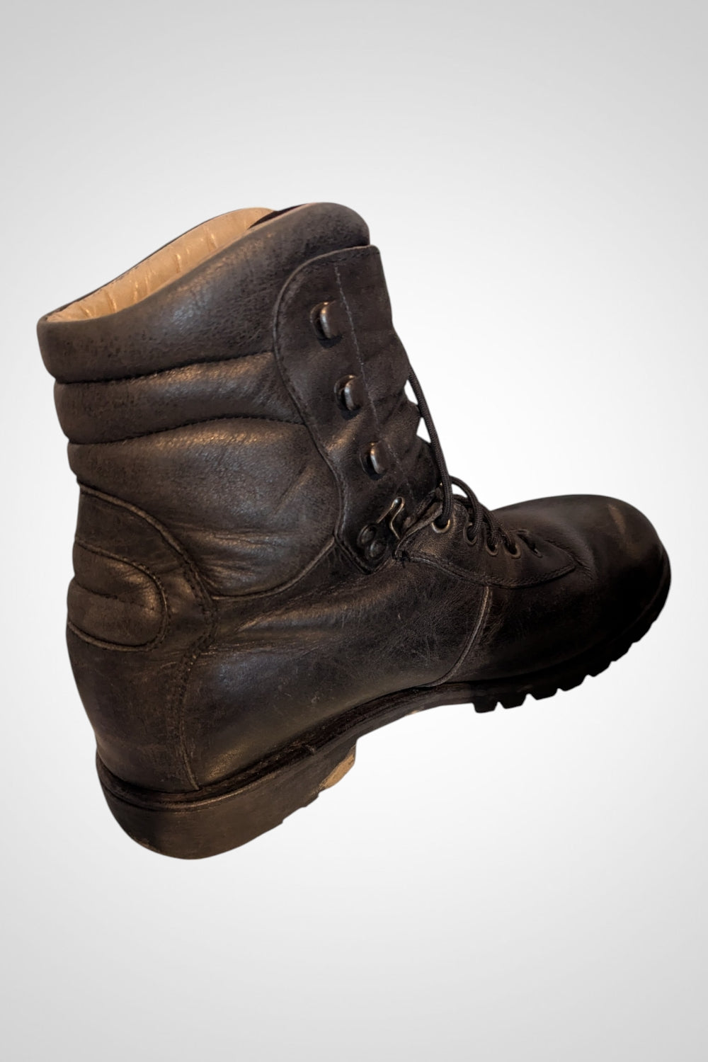 Rangers armée Argueyrolles noires cuir vitré lacets pointure 43 robustes confortables
