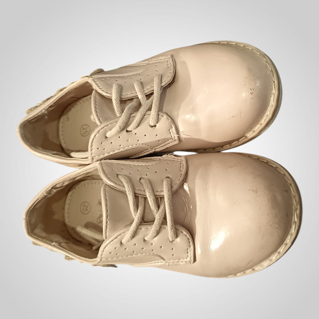 Derbies fille Nini et Girls pointure 25 rose lacets cœurs