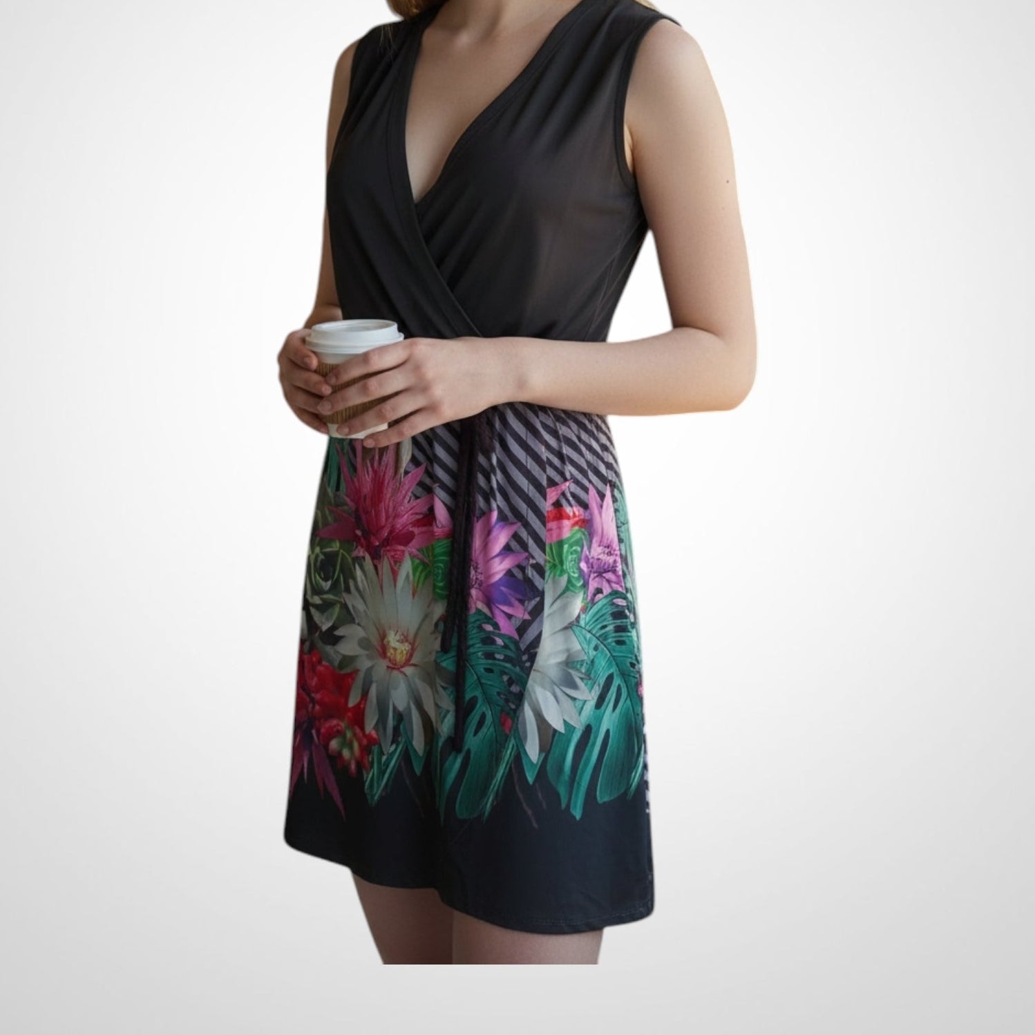 Robe Smash Taille S Noire Florale Portefeuille